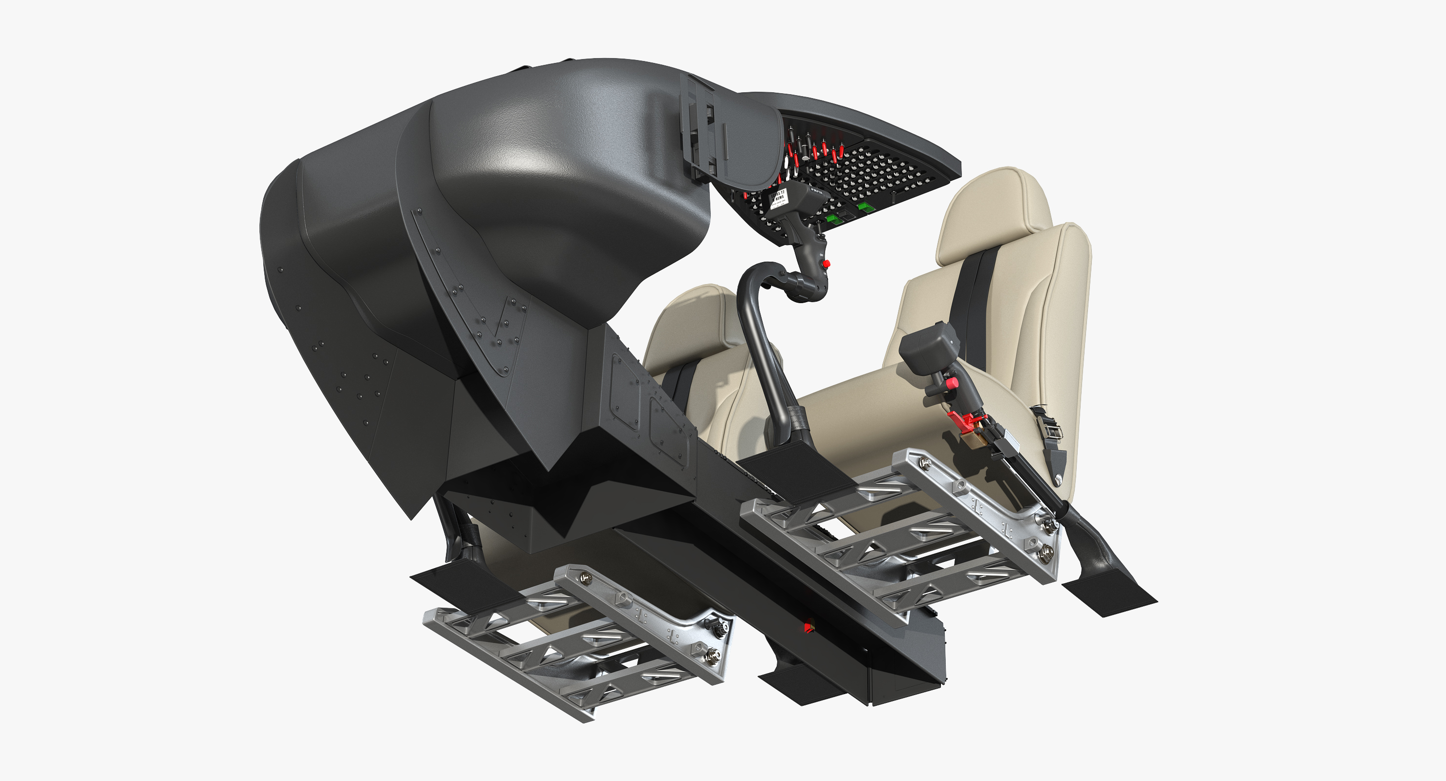 3D model Airbus H145 Helicopter Cockpit