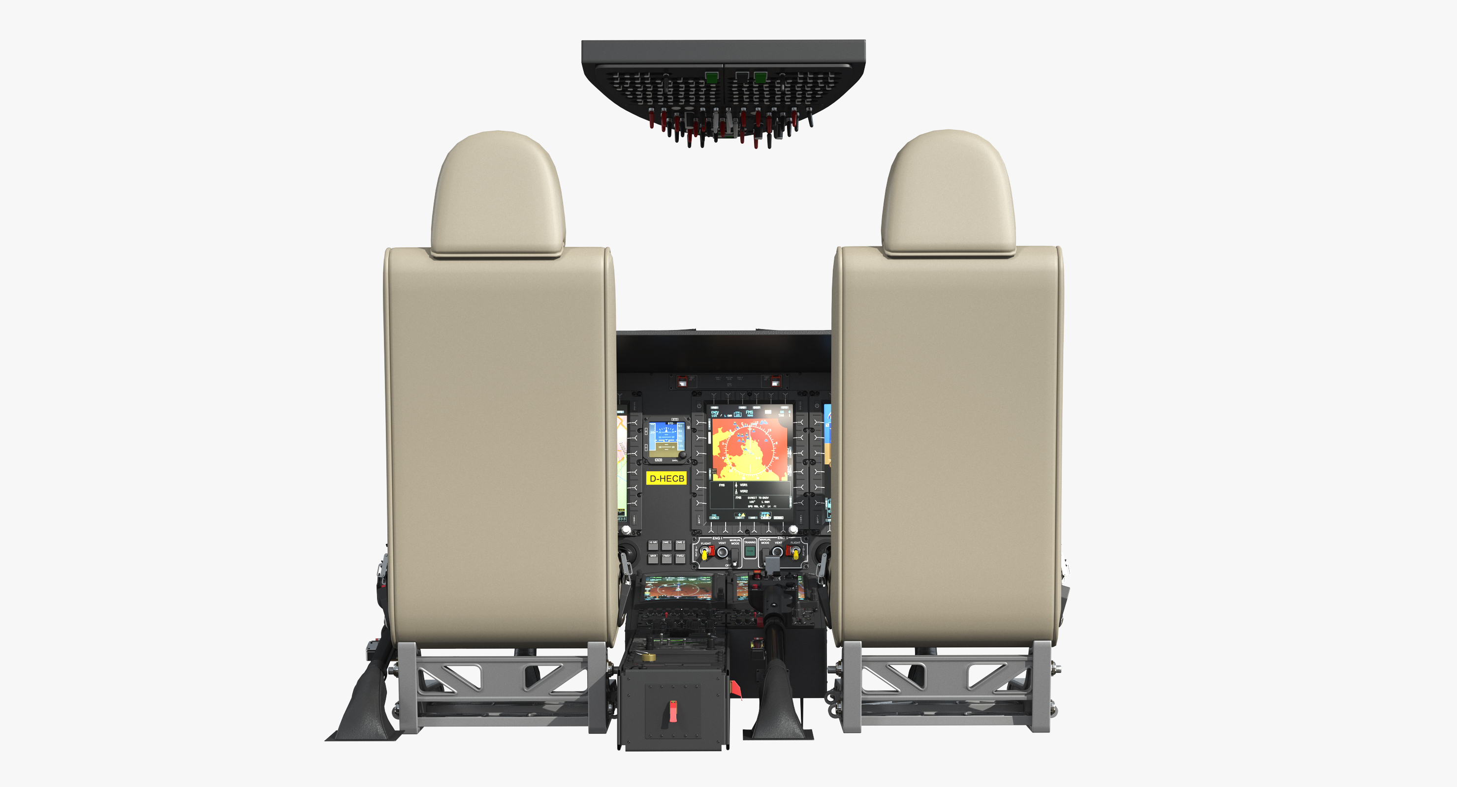 3D model Airbus H145 Helicopter Cockpit