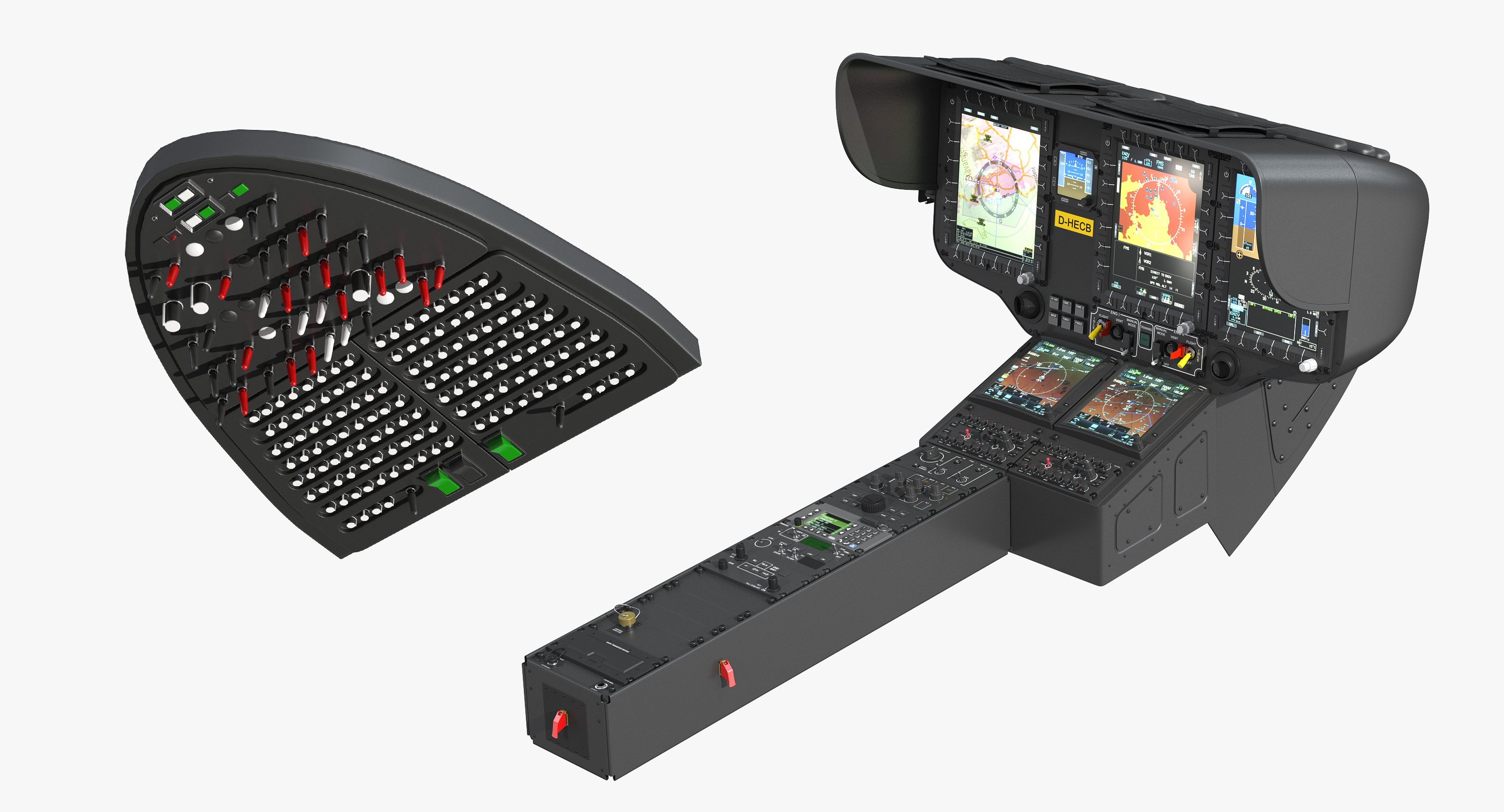 3D model Airbus H145 Helicopter Cockpit