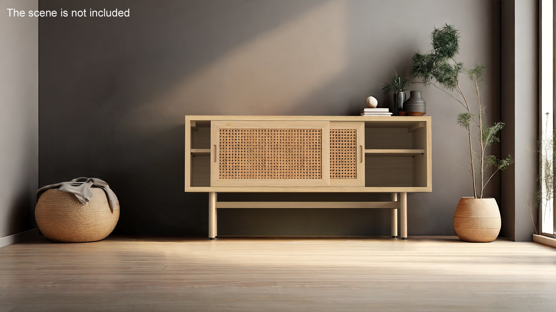 3D model Wooden Mid Century Modern Sideboard