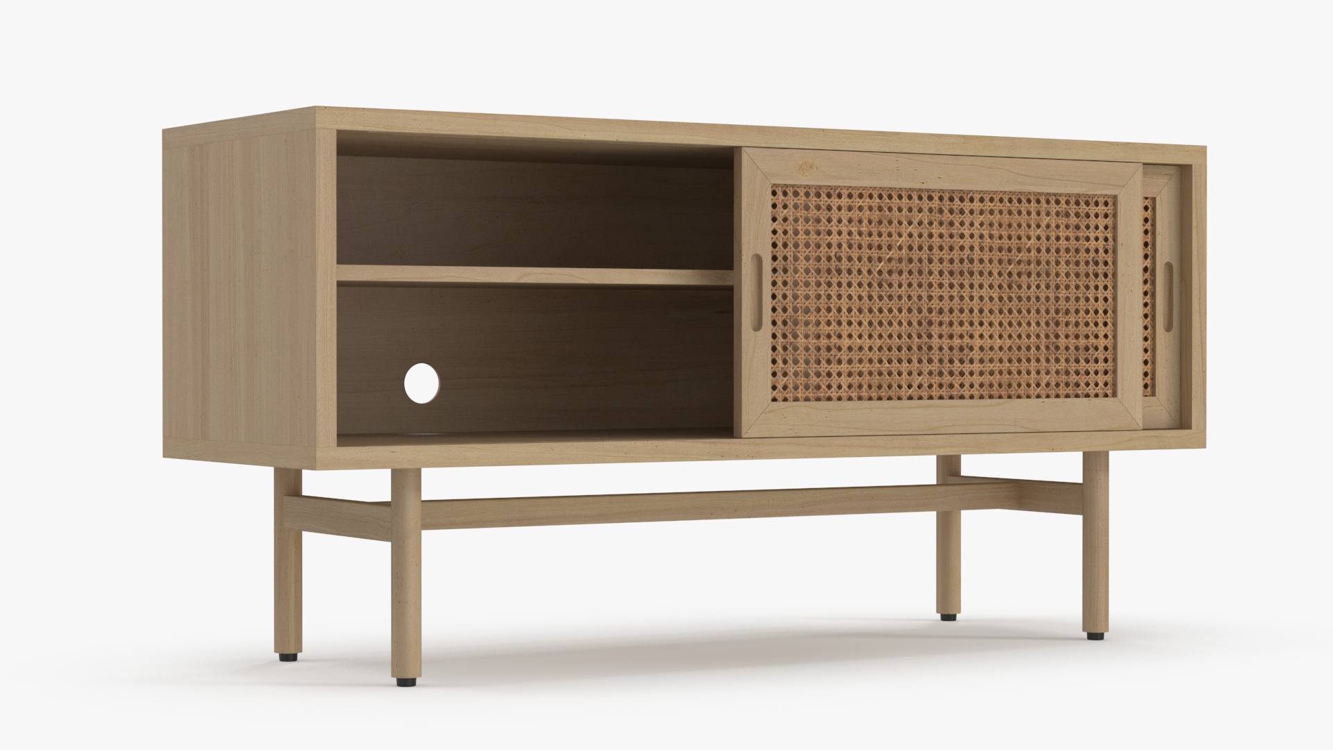 3D model Wooden Mid Century Modern Sideboard