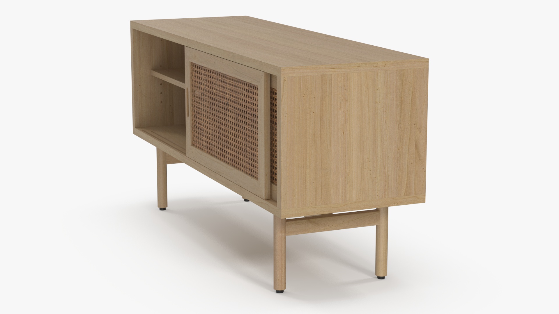 3D model Wooden Mid Century Modern Sideboard