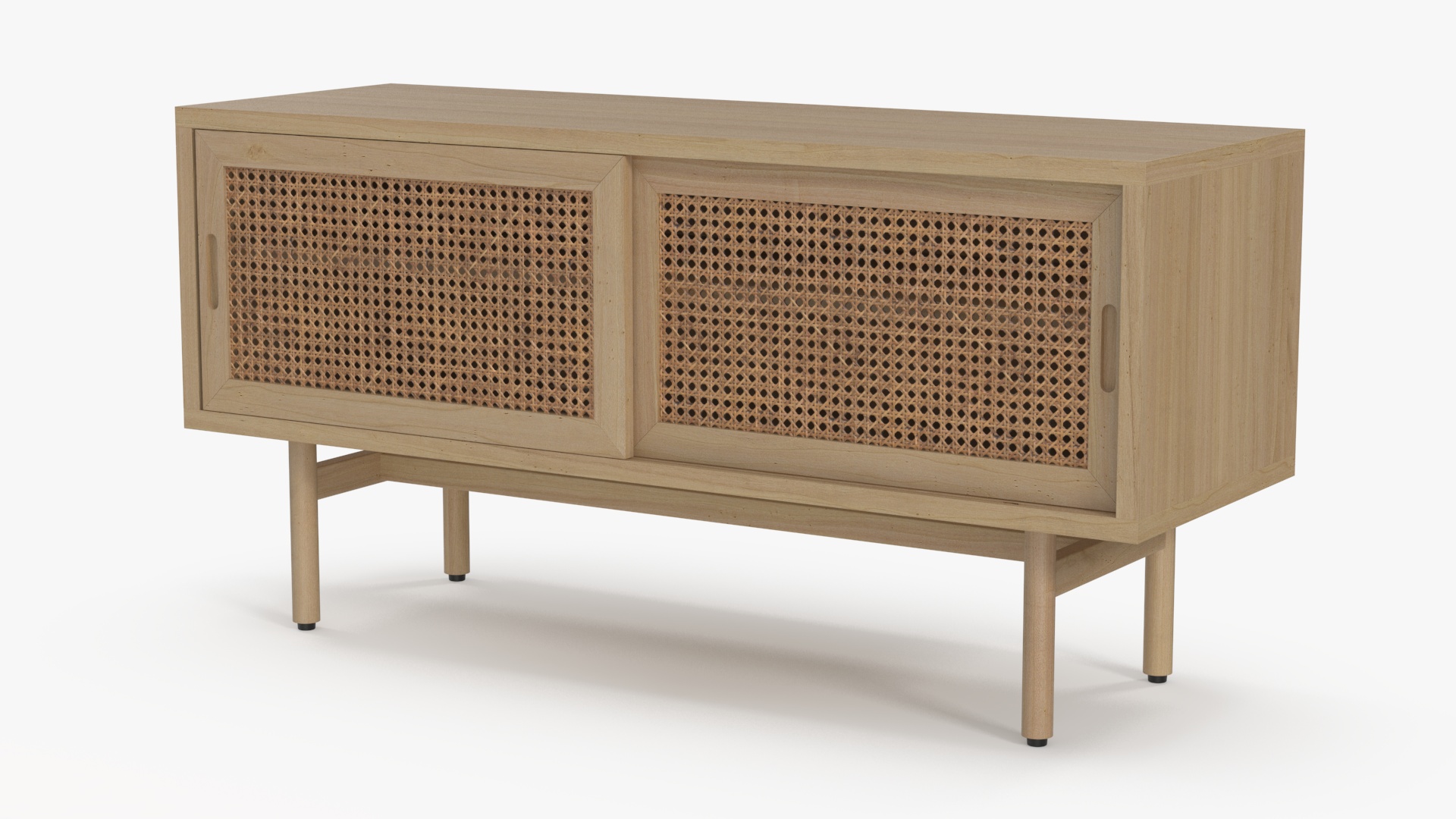 3D model Wooden Mid Century Modern Sideboard