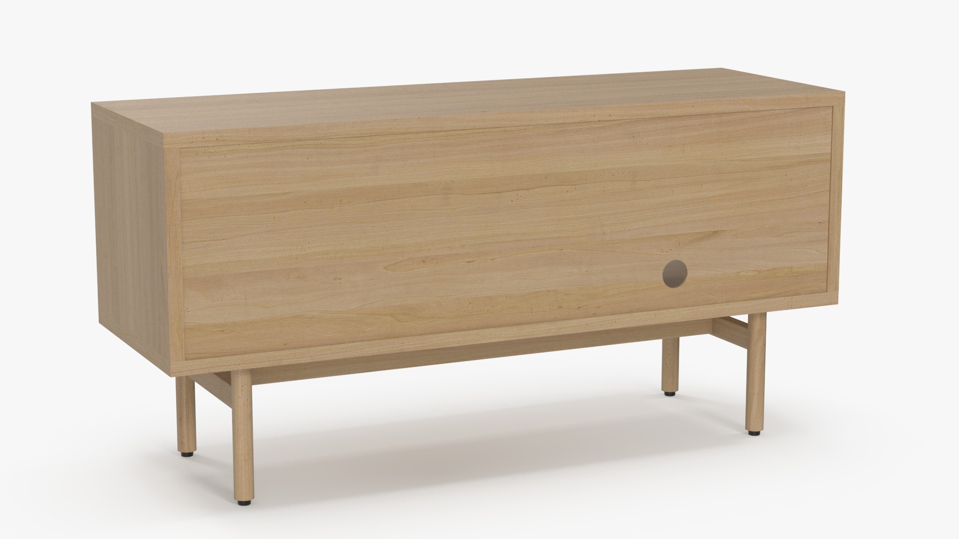 3D model Wooden Mid Century Modern Sideboard