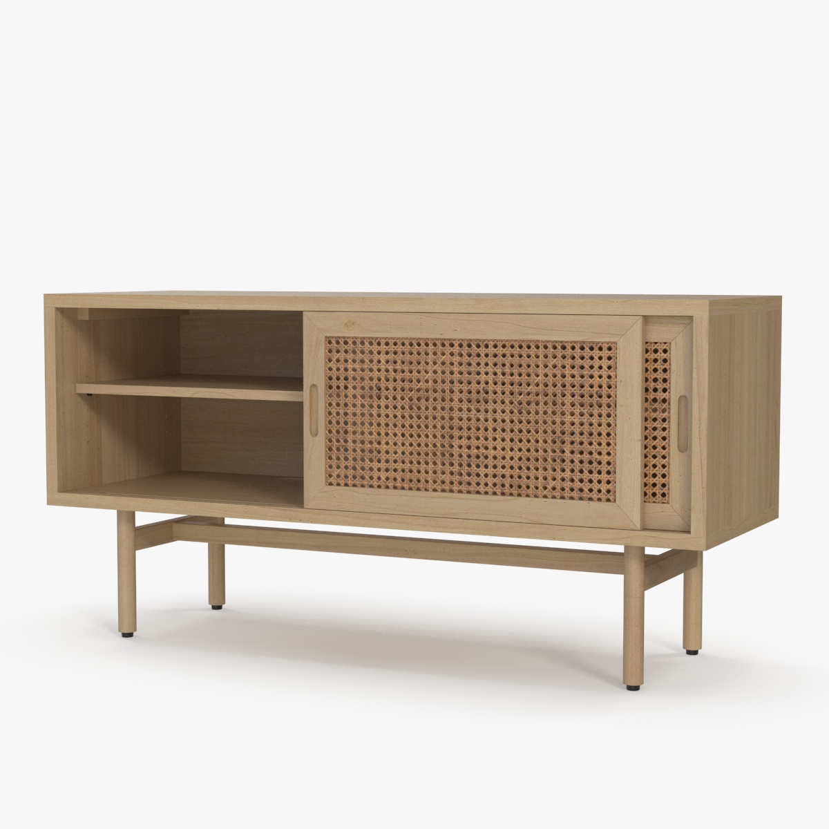 3D model Wooden Mid Century Modern Sideboard