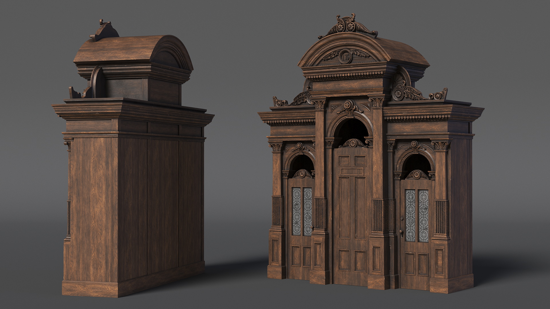 3D Confessional Booth model