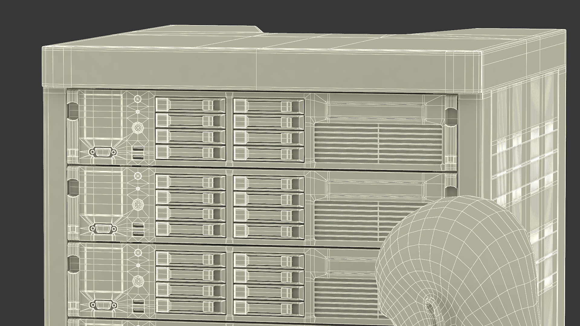 Server Rack with System Administrator 3D