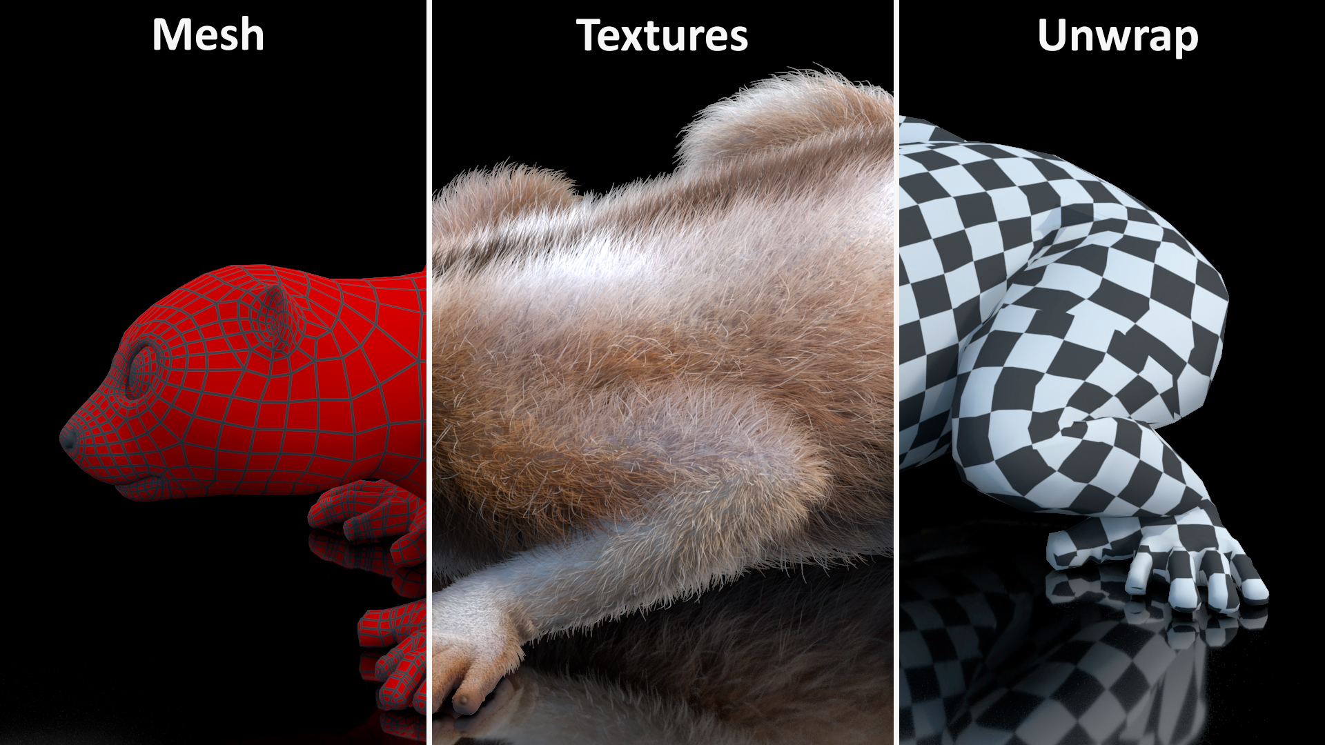 3D Sumatran Slow Loris Fur model