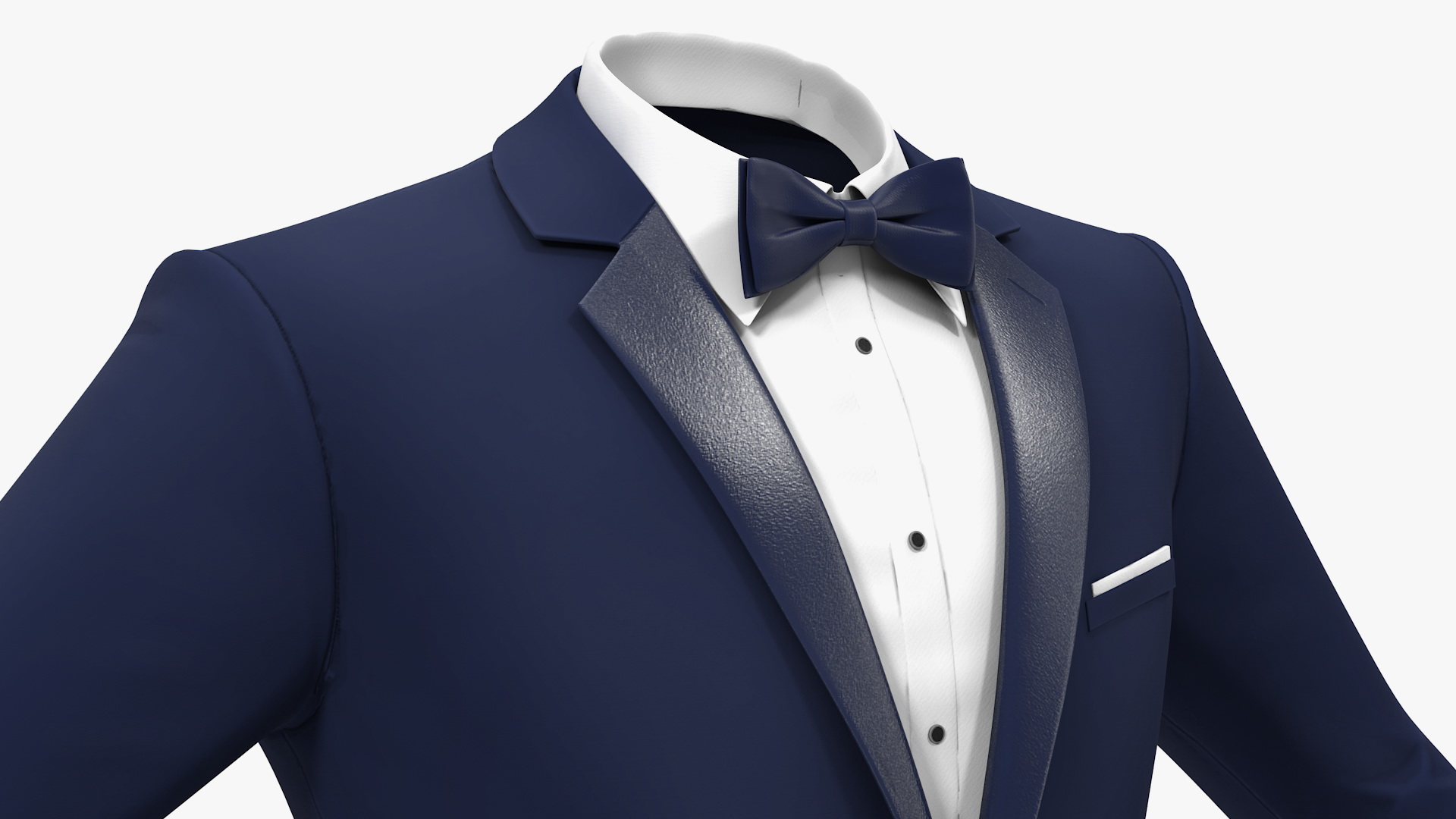 3D Tuxedo Blue Jacket model