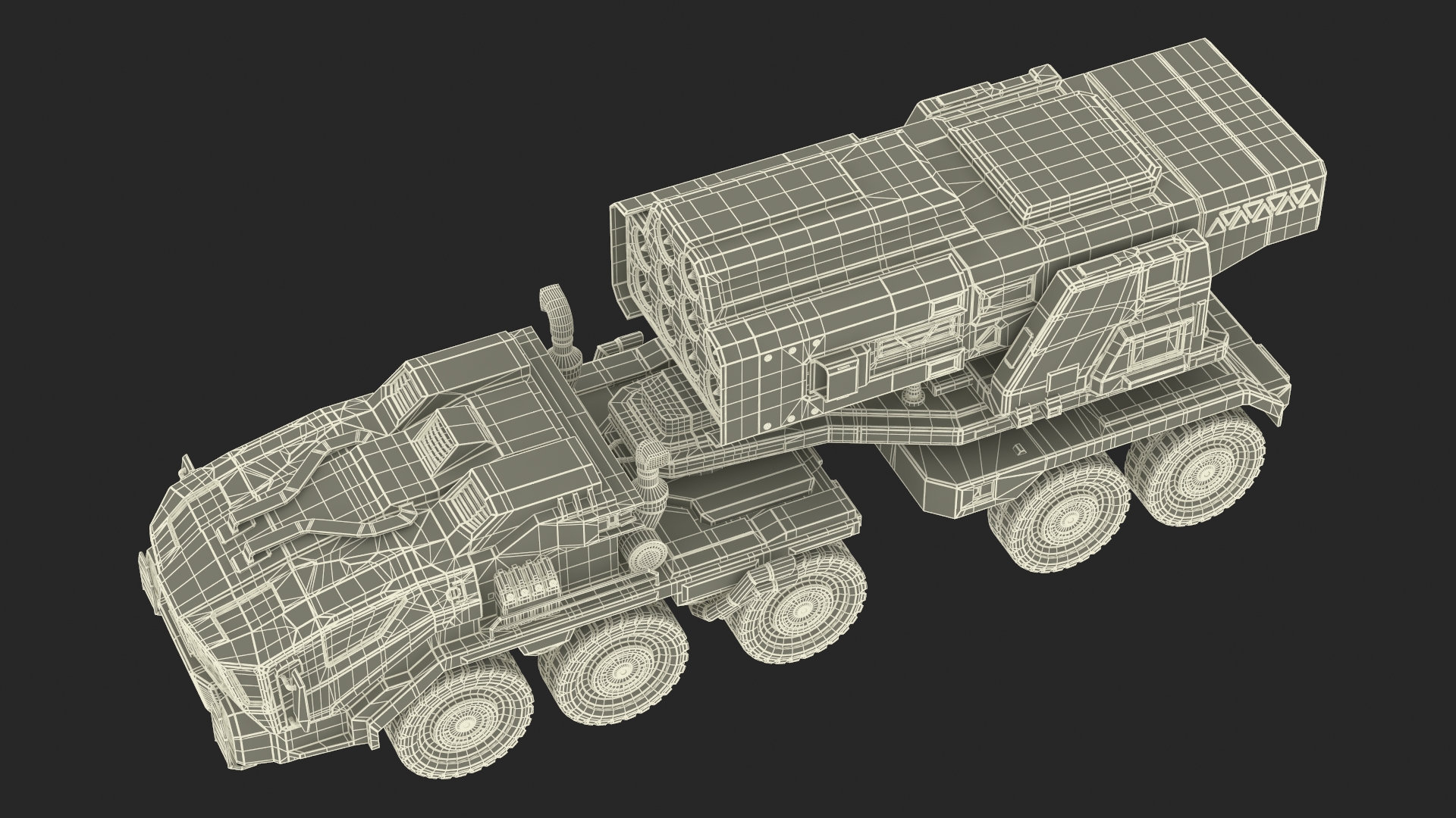 3D model Sci Fi Military Transport Vehicle Dirty Rigged for Cinema 4D