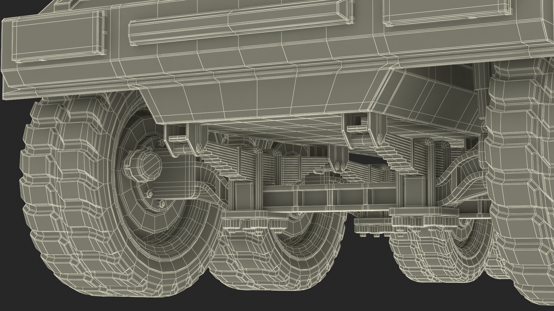 3D model Sci Fi Military Transport Vehicle Dirty Rigged for Cinema 4D