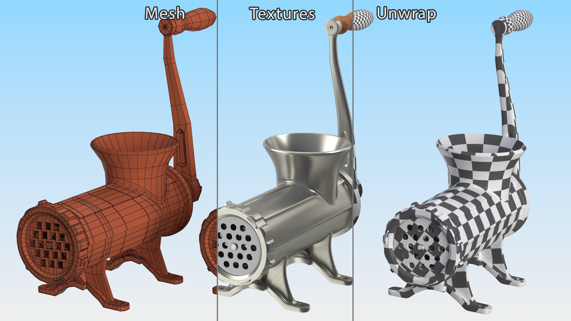 3D model Heavy Duty Manual Meat Grinder