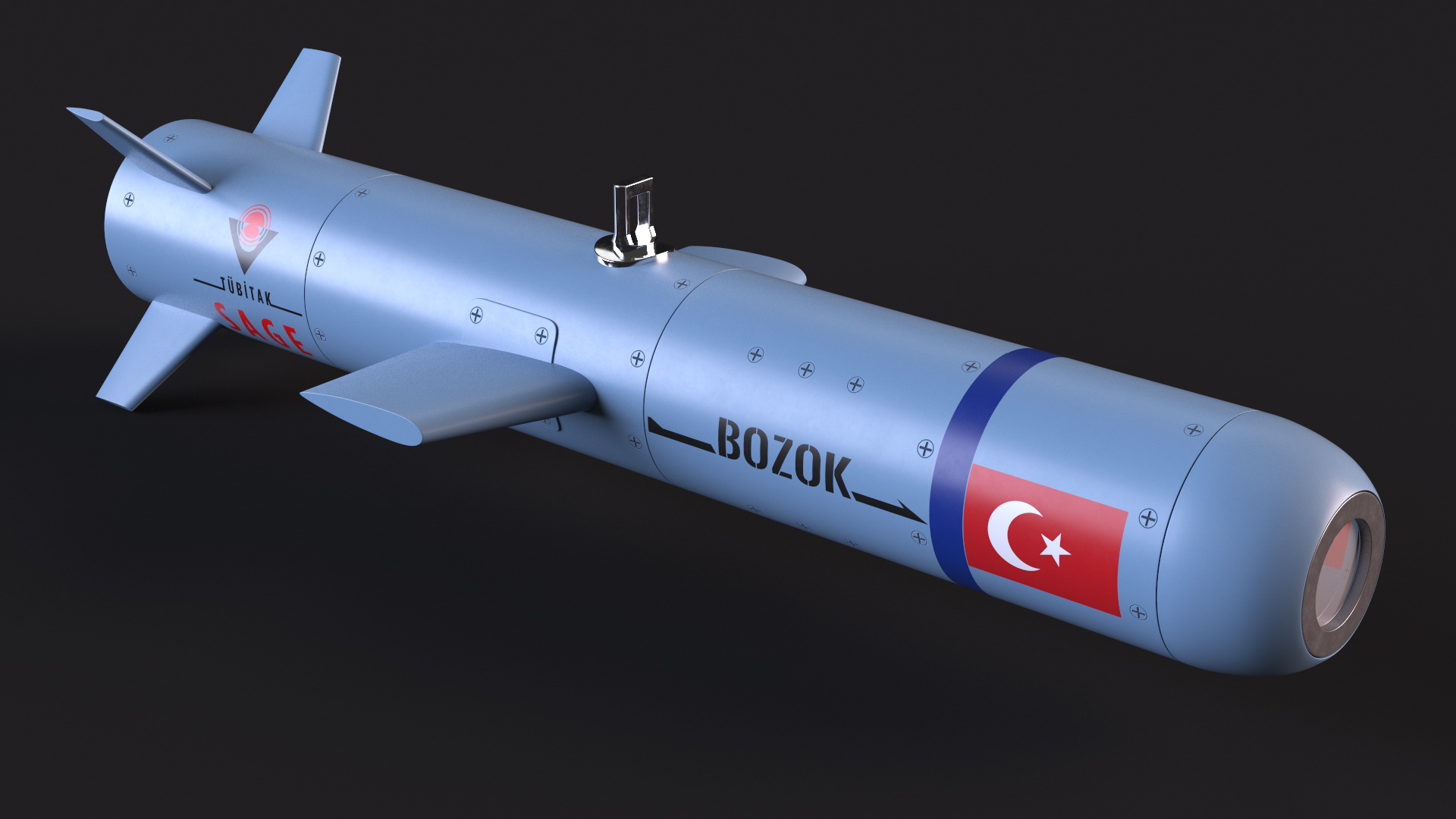 3D model Bozok Laser Guided Rocket