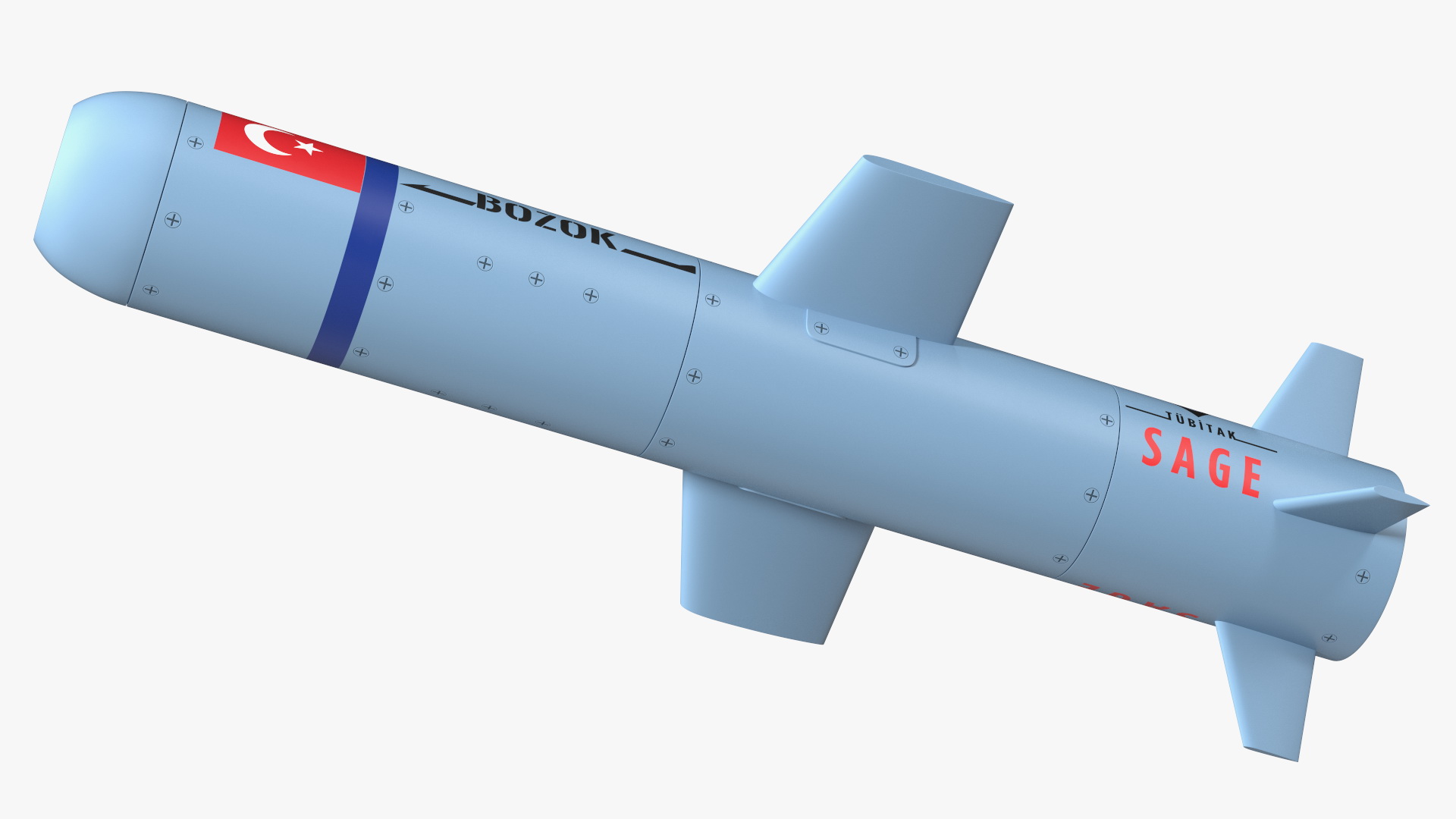 3D model Bozok Laser Guided Rocket