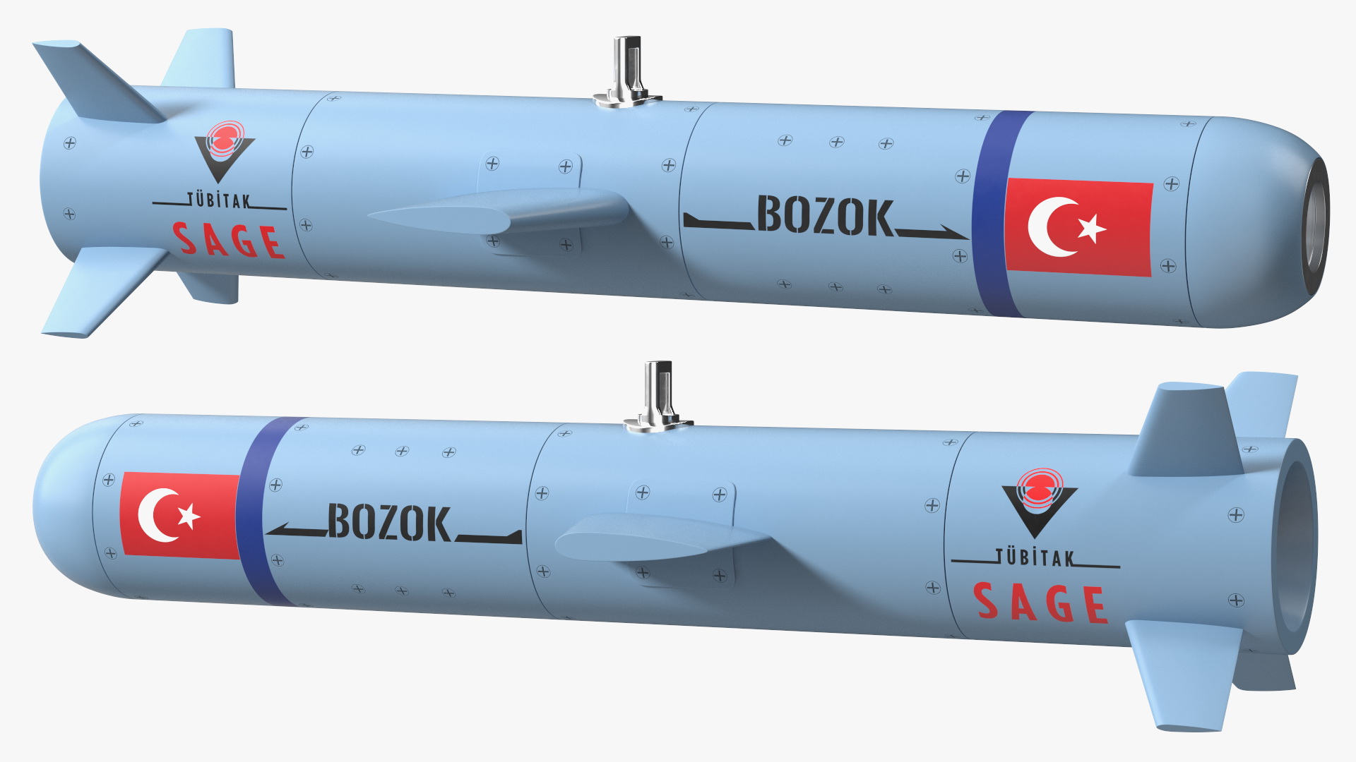 3D model Bozok Laser Guided Rocket