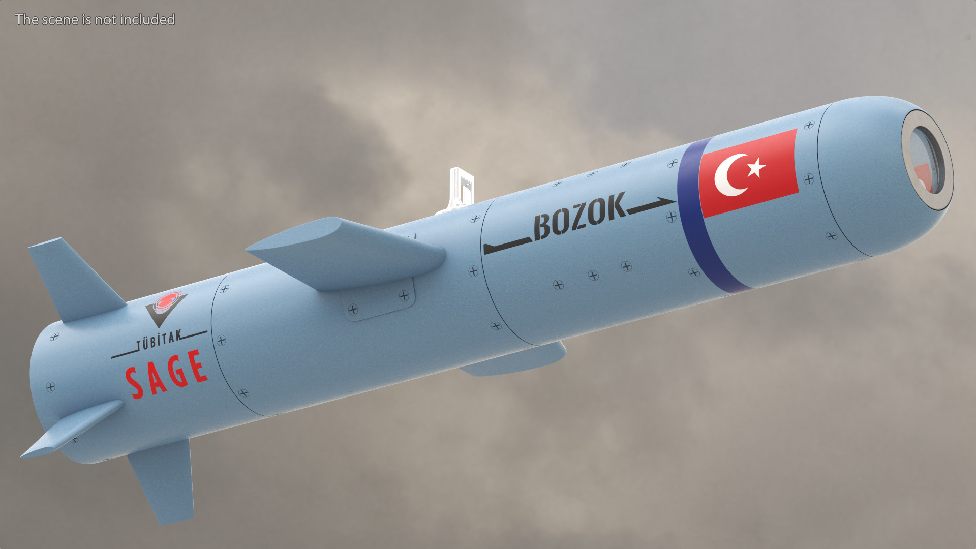 3D model Bozok Laser Guided Rocket