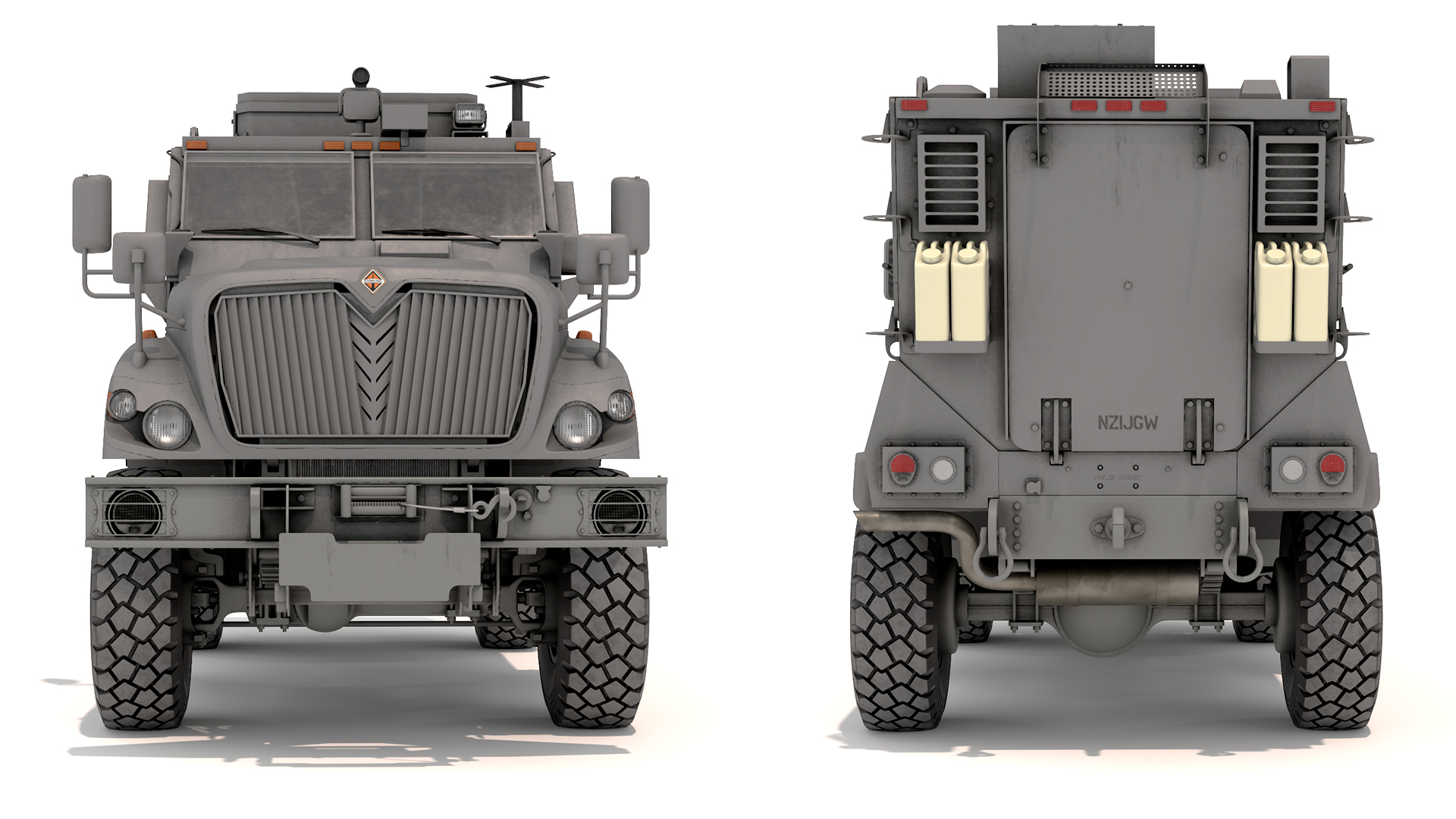 3D Police SWAT Armored Vehicle Grey Rigged for Maya model