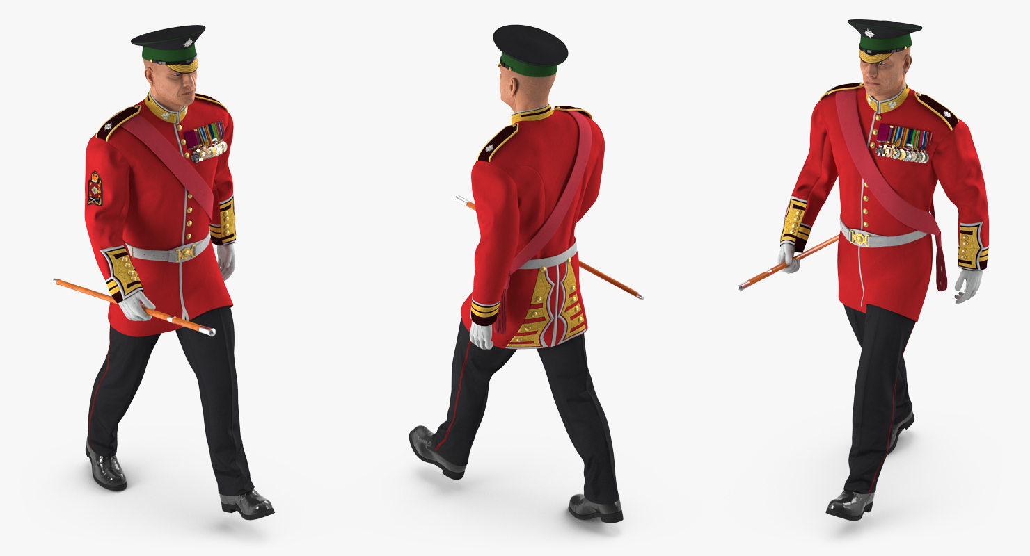 3D Irish Guard Sergeant Walking model