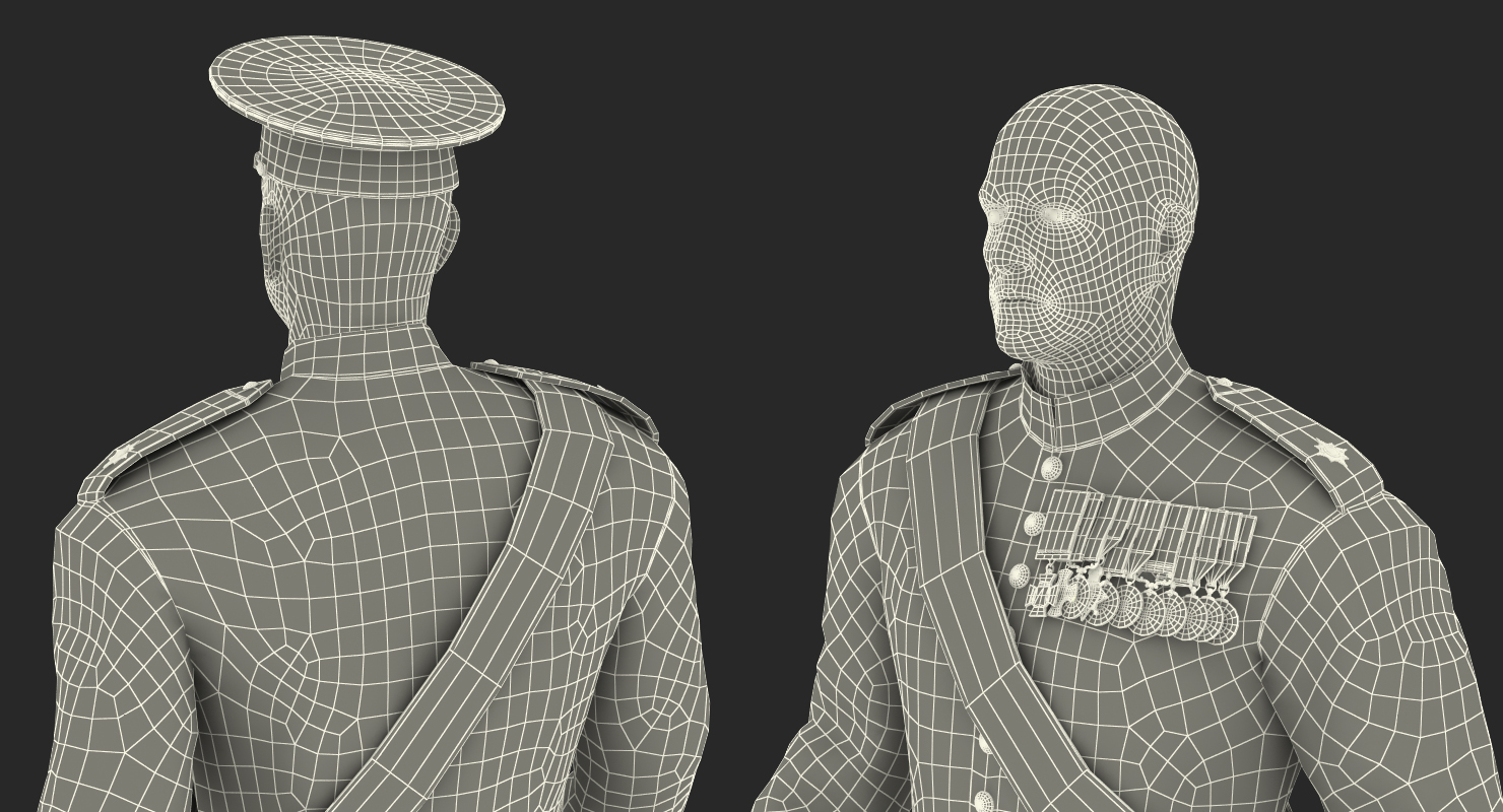 3D Irish Guard Sergeant Walking model