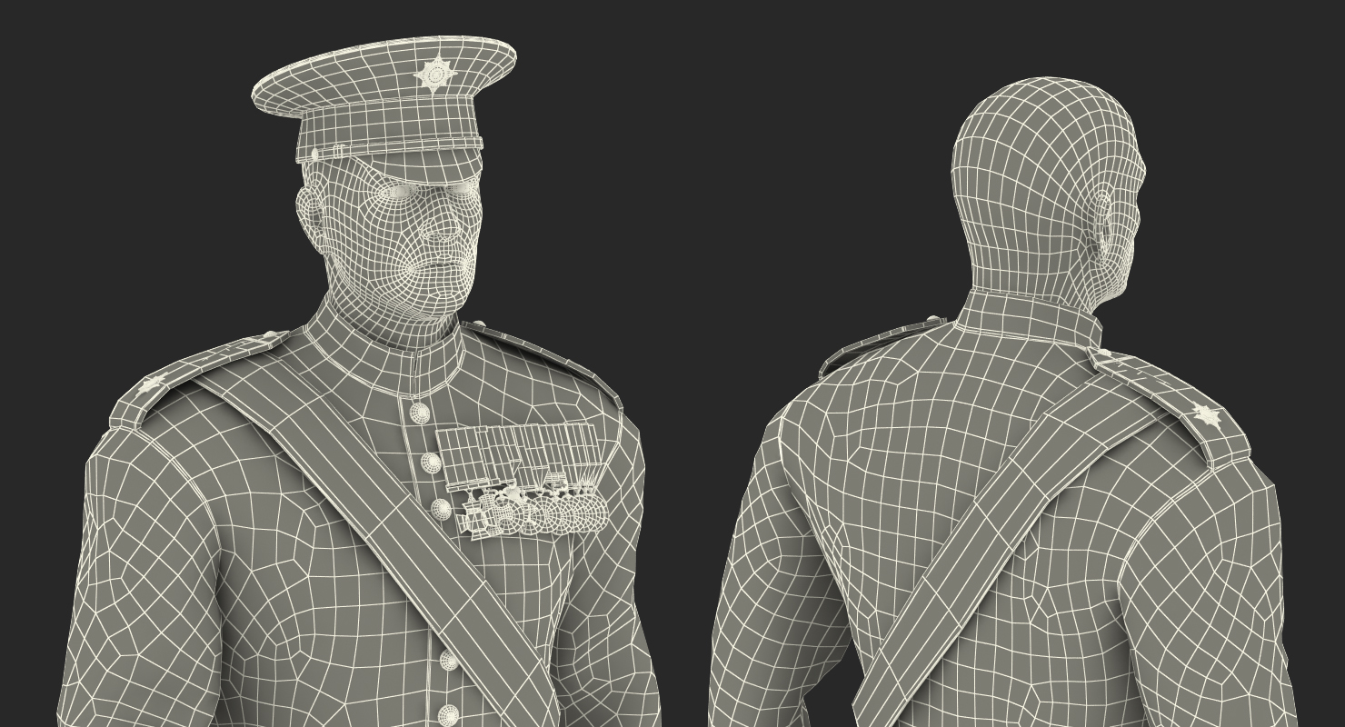 3D Irish Guard Sergeant Walking model