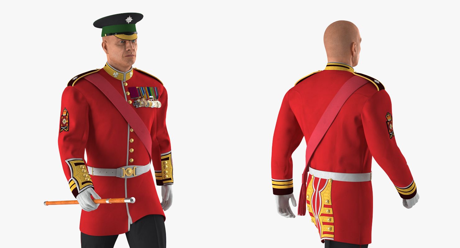 3D Irish Guard Sergeant Walking model