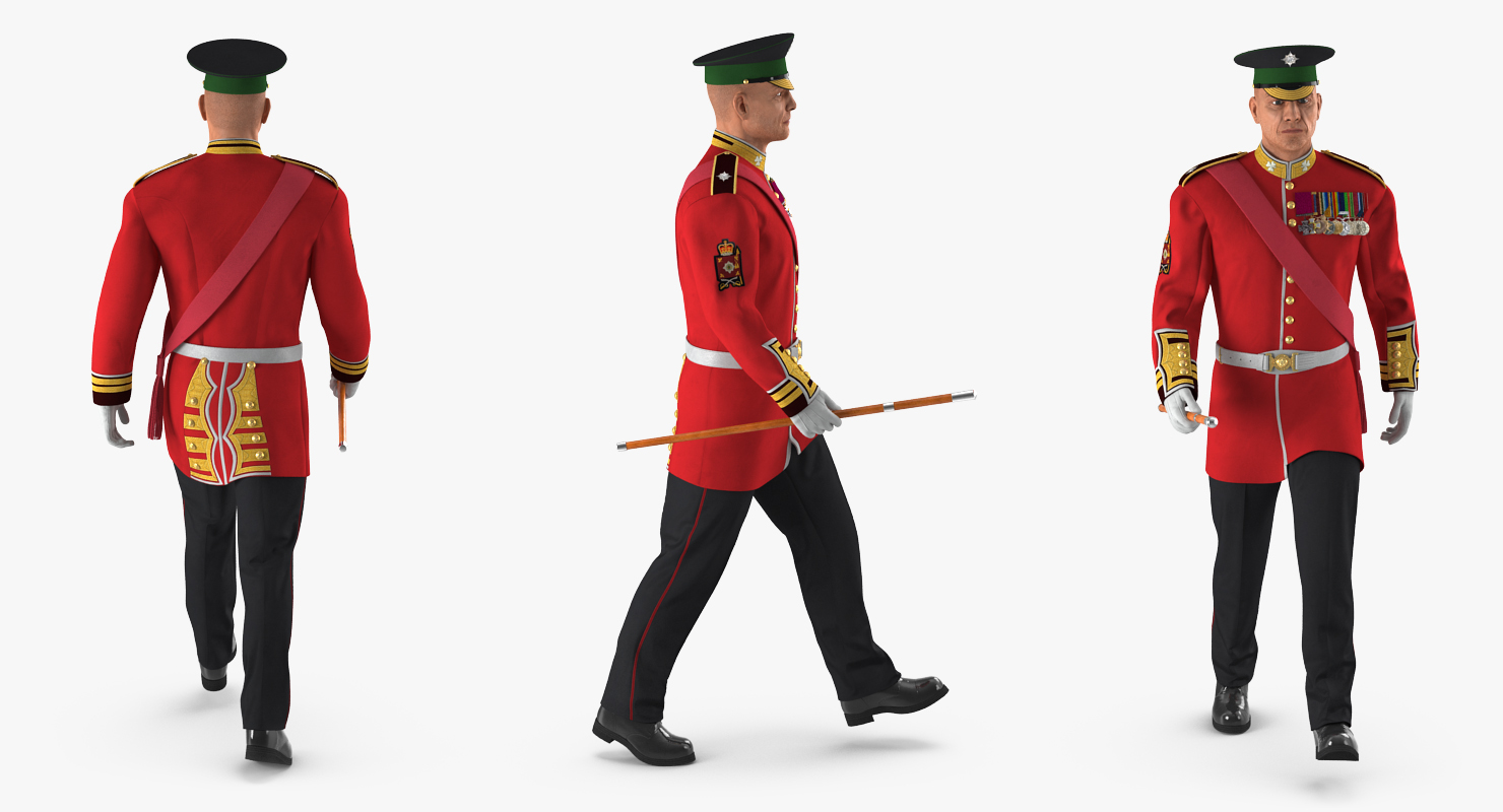 3D Irish Guard Sergeant Walking model