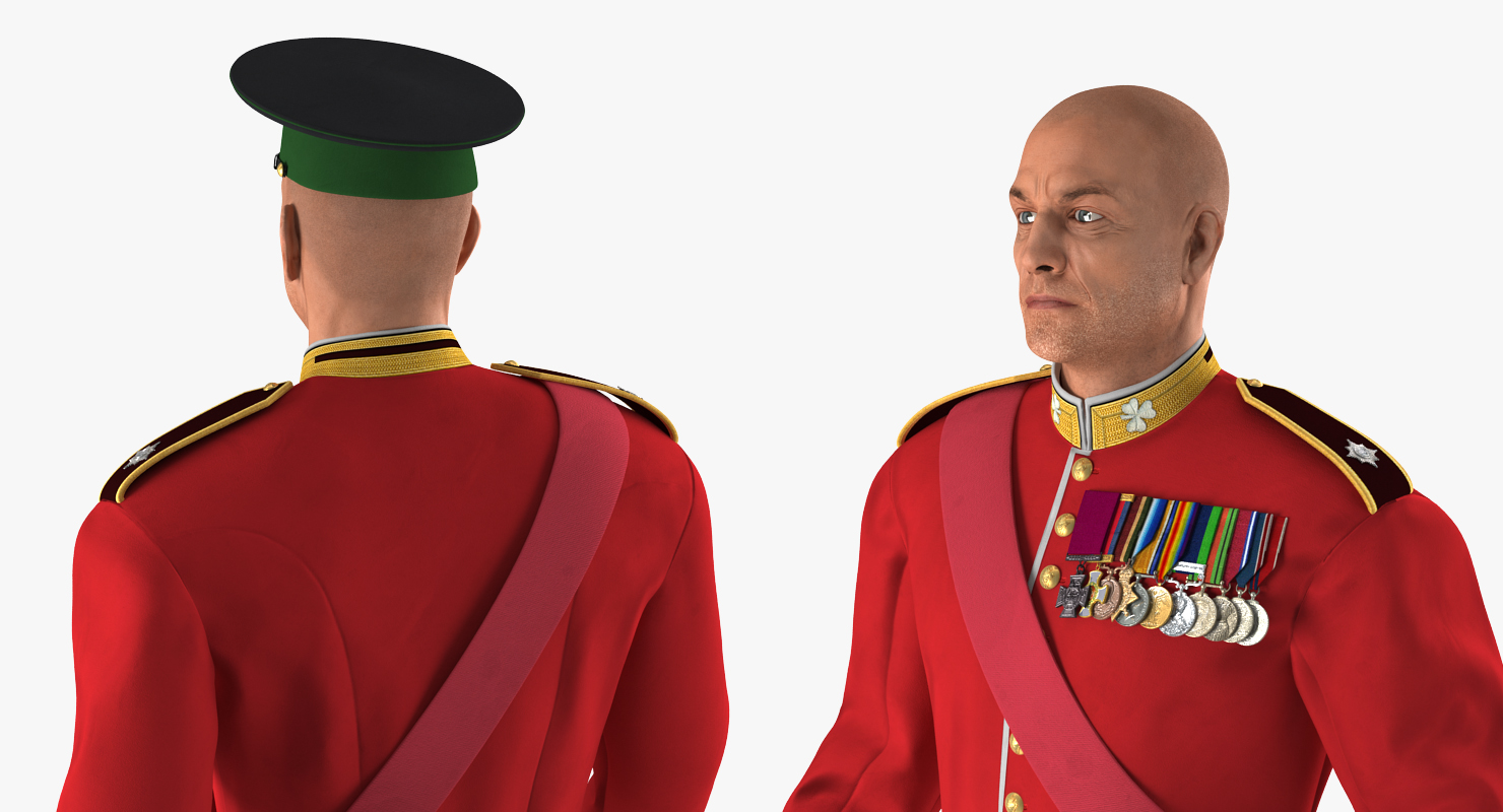 3D Irish Guard Sergeant Walking model