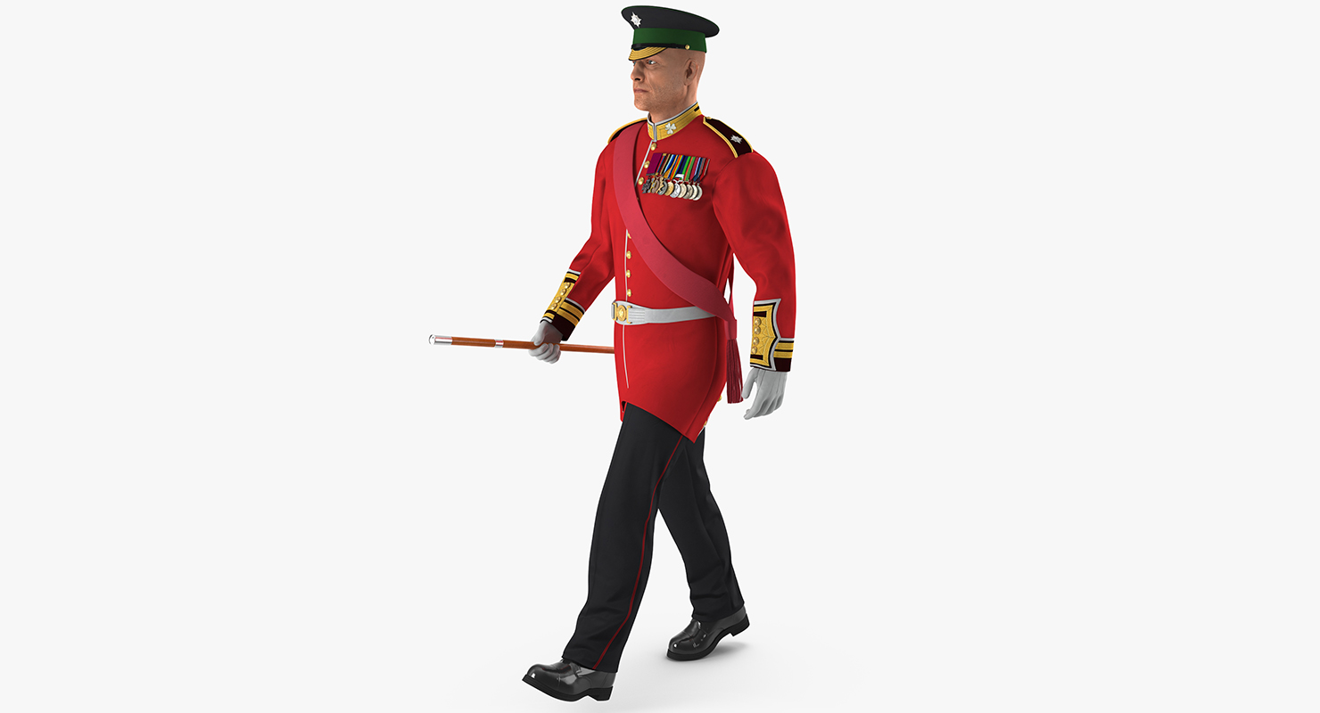 3D Irish Guard Sergeant Walking model