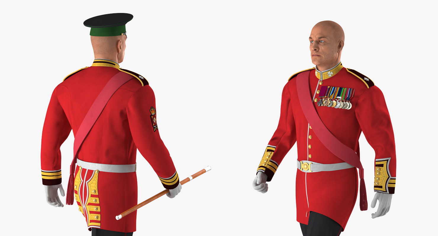 3D Irish Guard Sergeant Walking model