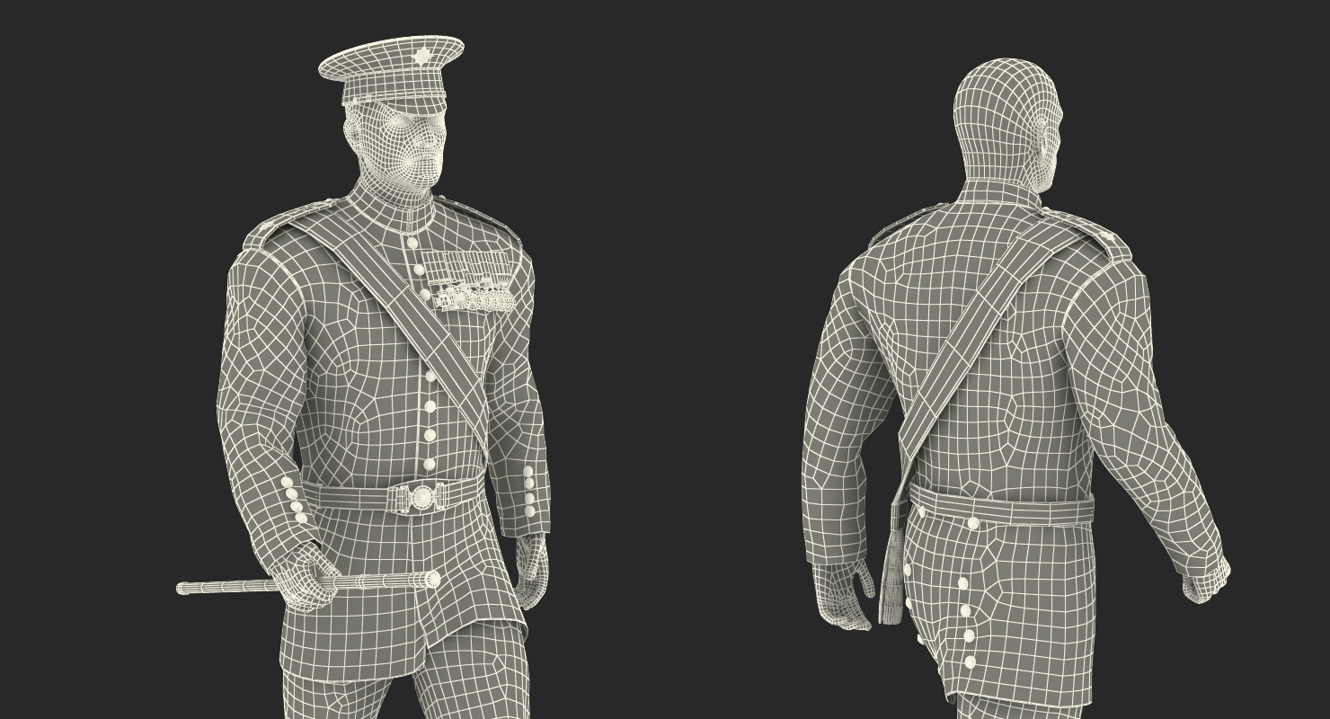 3D Irish Guard Sergeant Walking model