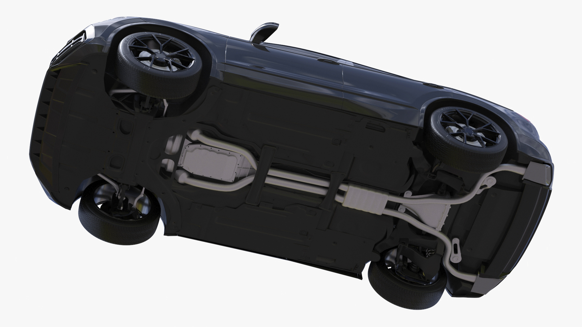 3D model Hybrid Electric SUV Black