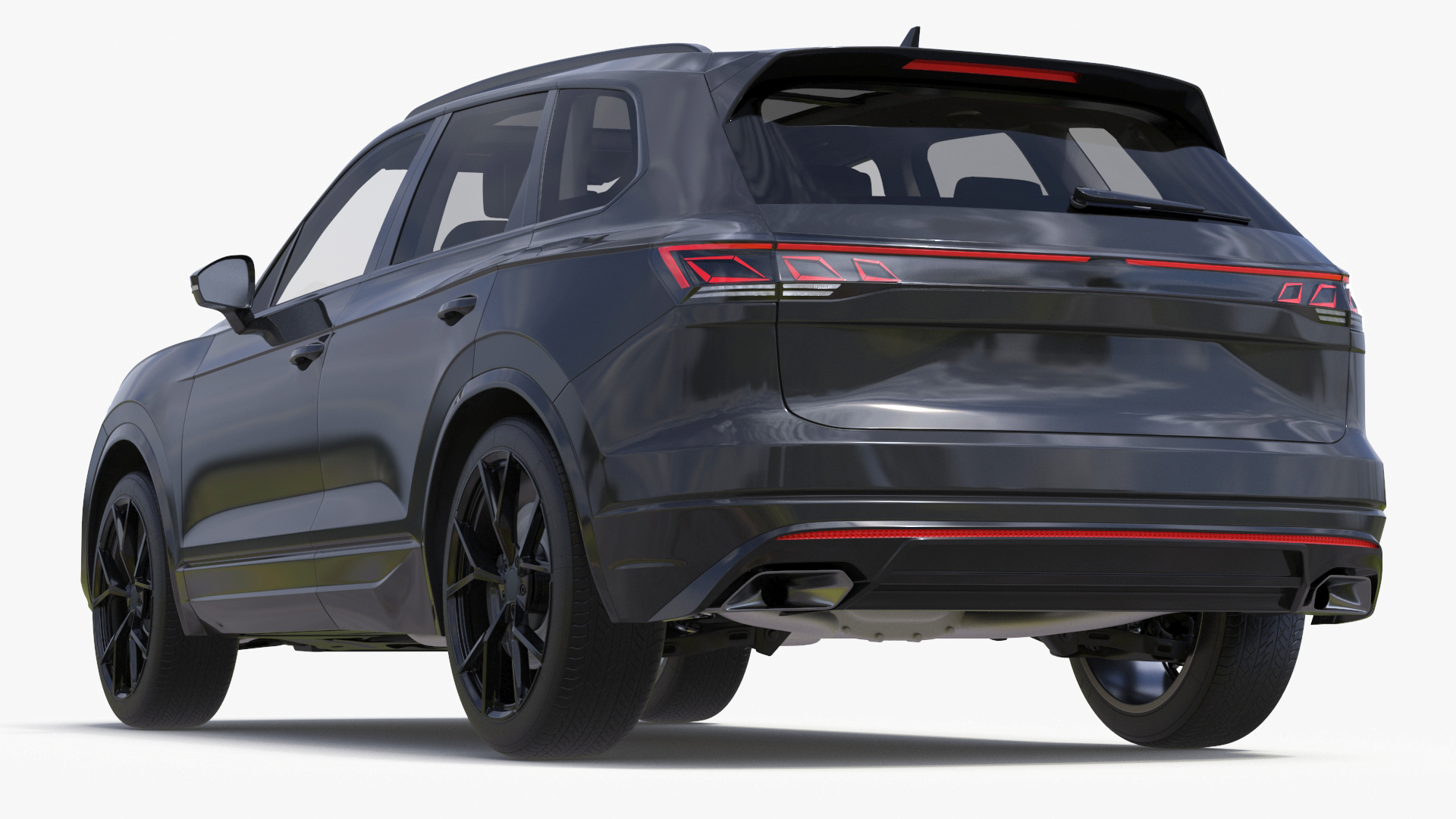 3D model Hybrid Electric SUV Black