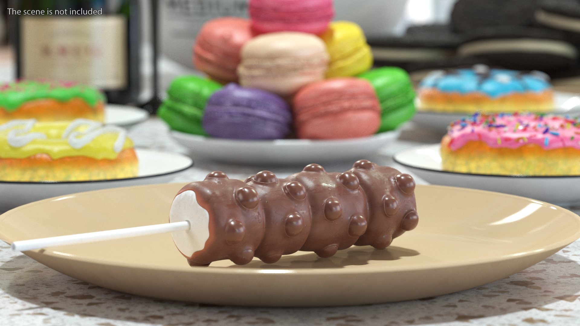 3D model Marshmallow Pop with Sprinkles Chocolate