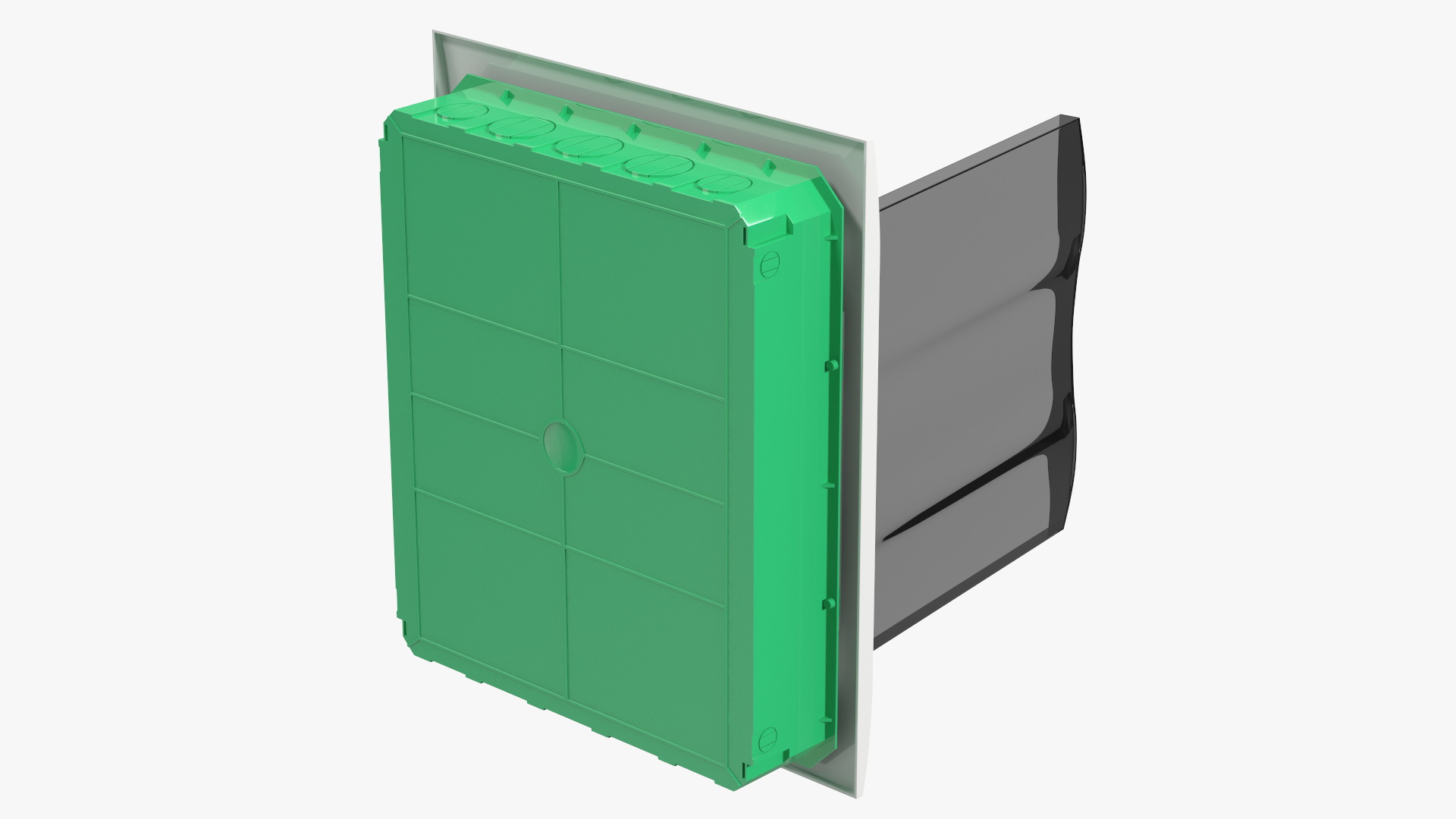 Schneider Electrical Enclosure with Circuit Breakers 3D