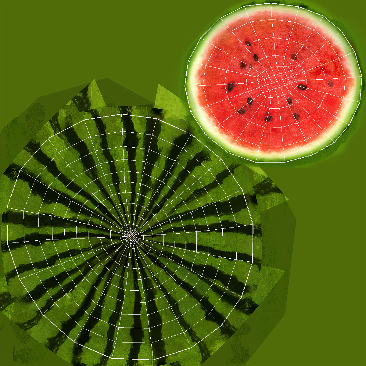 3D model Half Watermelon