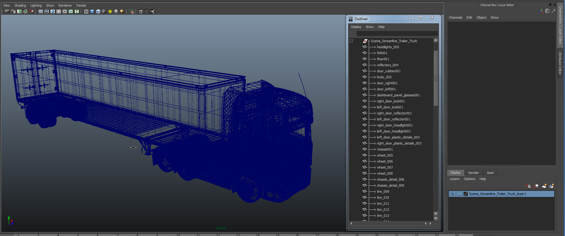 3D Scania Streamline Trailer Truck