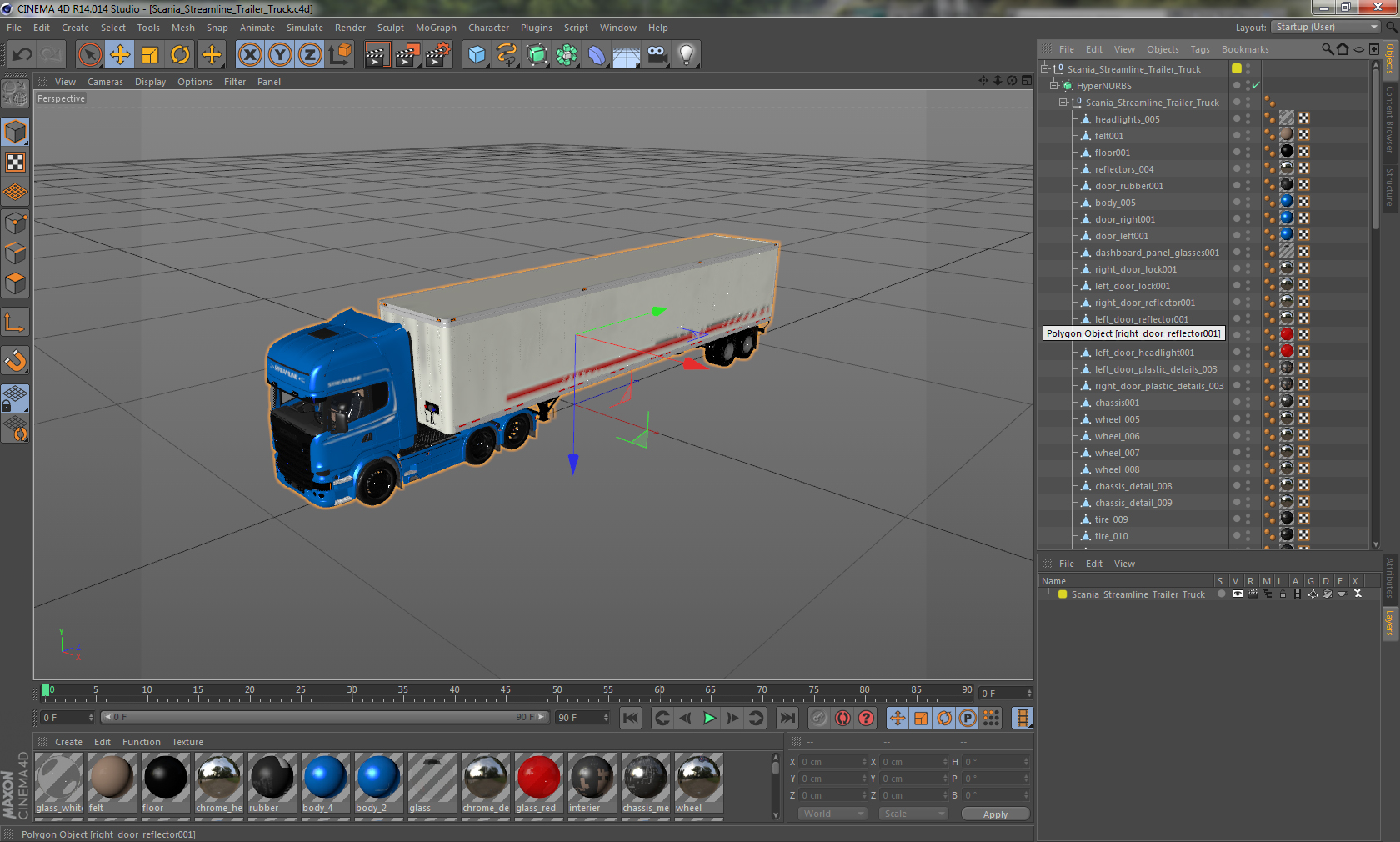 3D Scania Streamline Trailer Truck