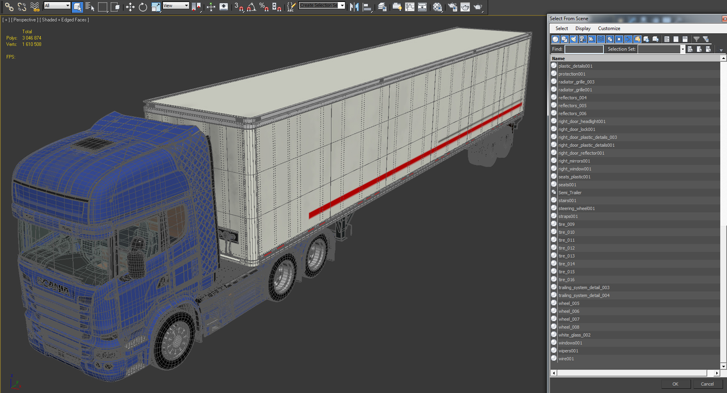 3D Scania Streamline Trailer Truck