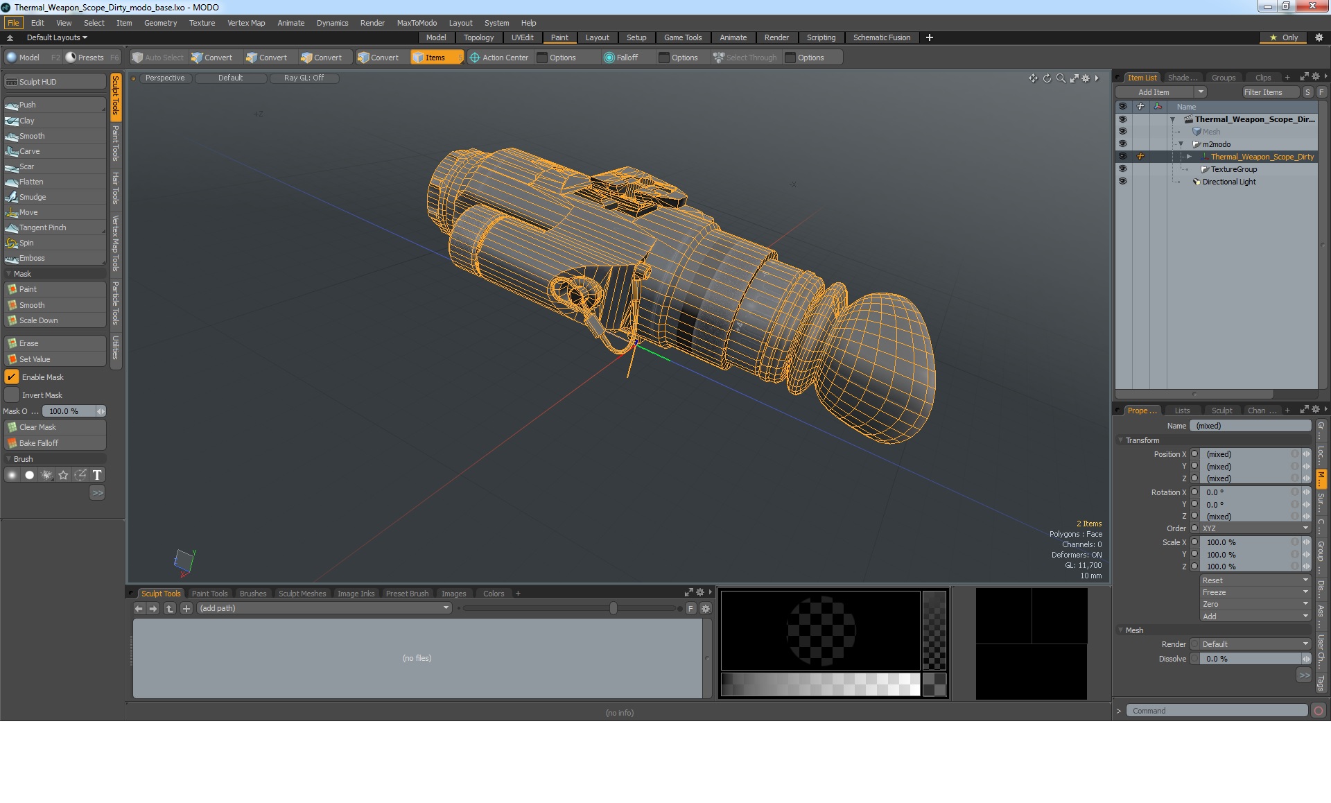 3D Thermal Weapon Scope Dirty