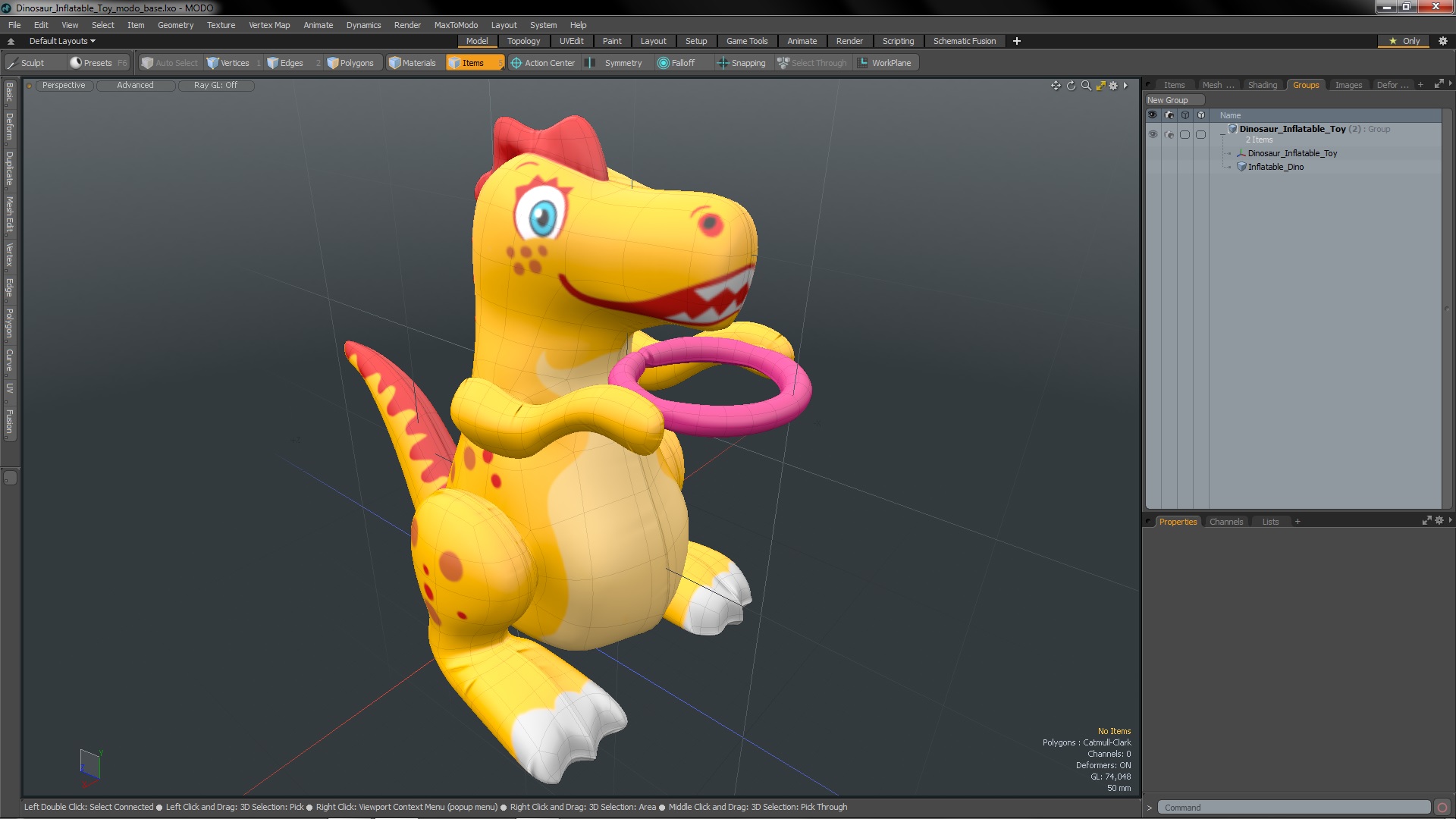 3D Dinosaur Inflatable Toy model