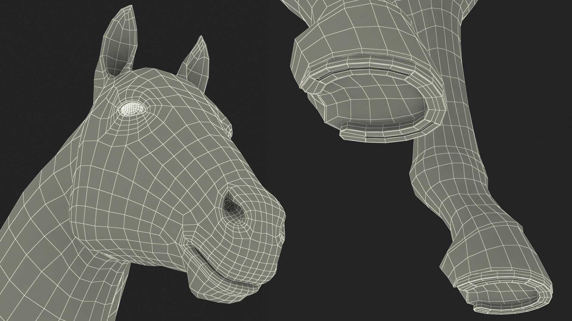 3D Bay Horse Fur model