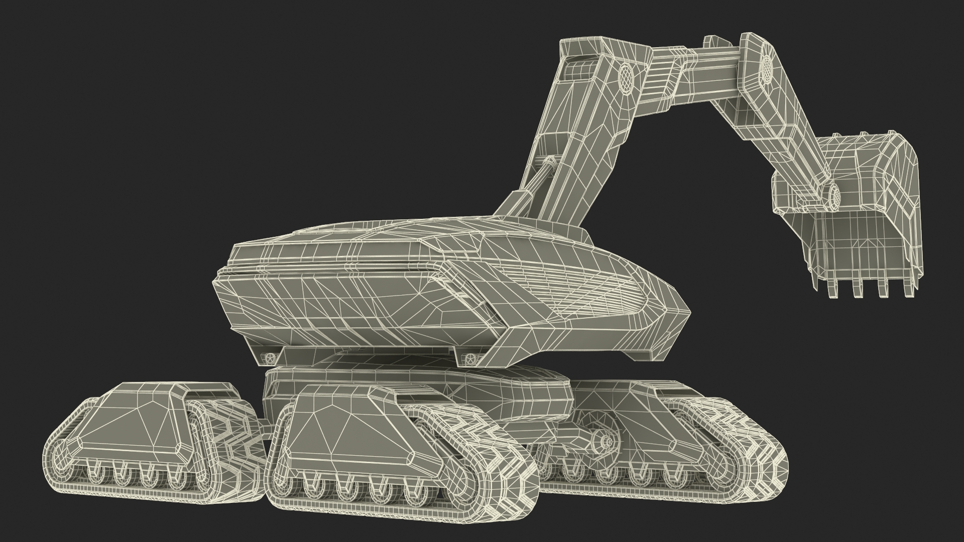 3D SciFi Excavator New Rigged