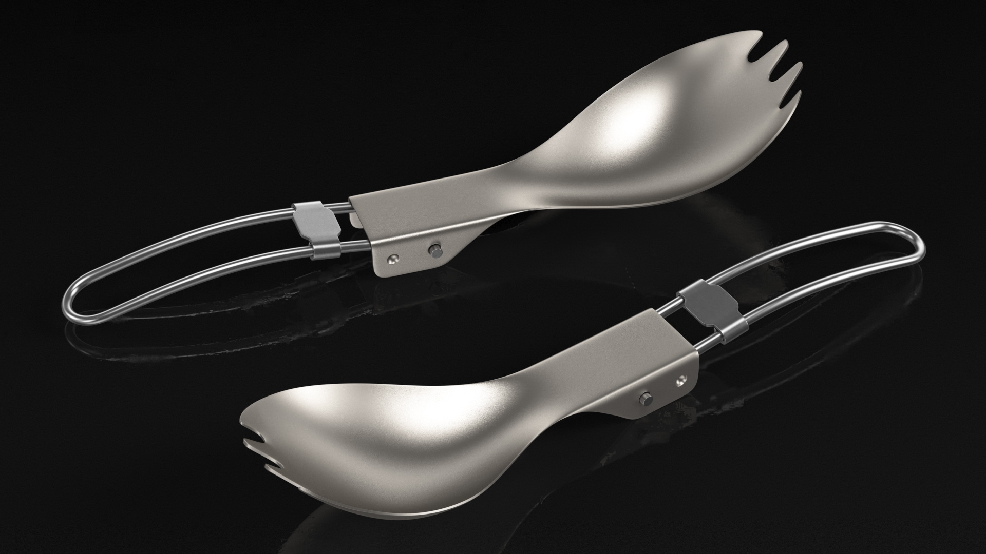 Foldable Spork 3D model