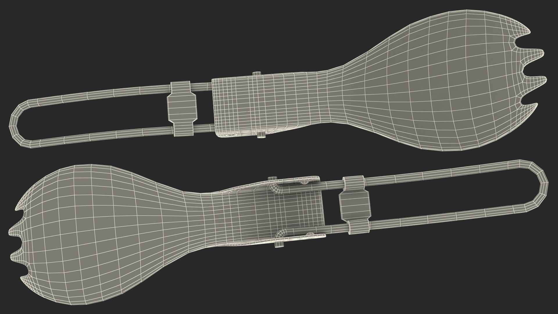 Foldable Spork 3D model