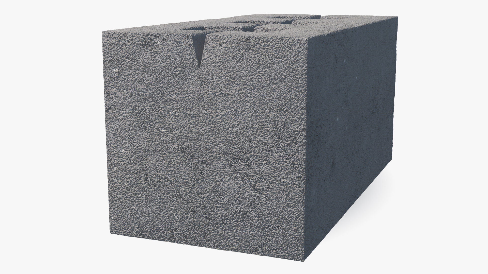 Concrete Pillar Brick 3 Slots 3D model