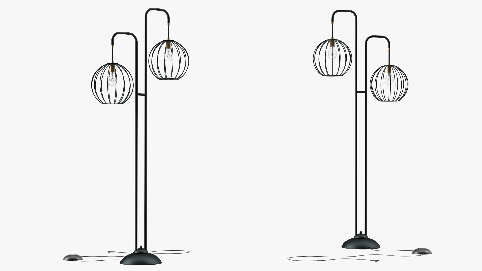 3D Floor Lamp Black