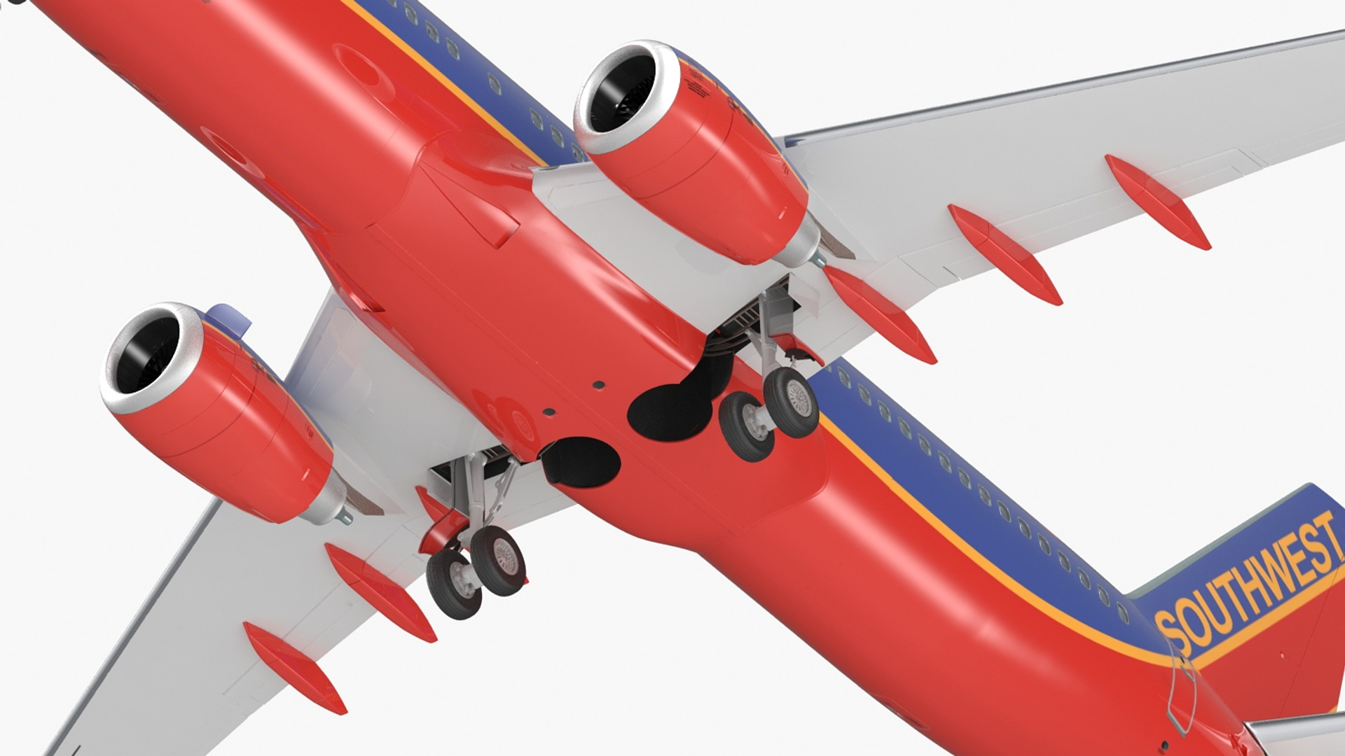 Southwest Airlines Boeing 737-800 with Interior Rigged 3D model