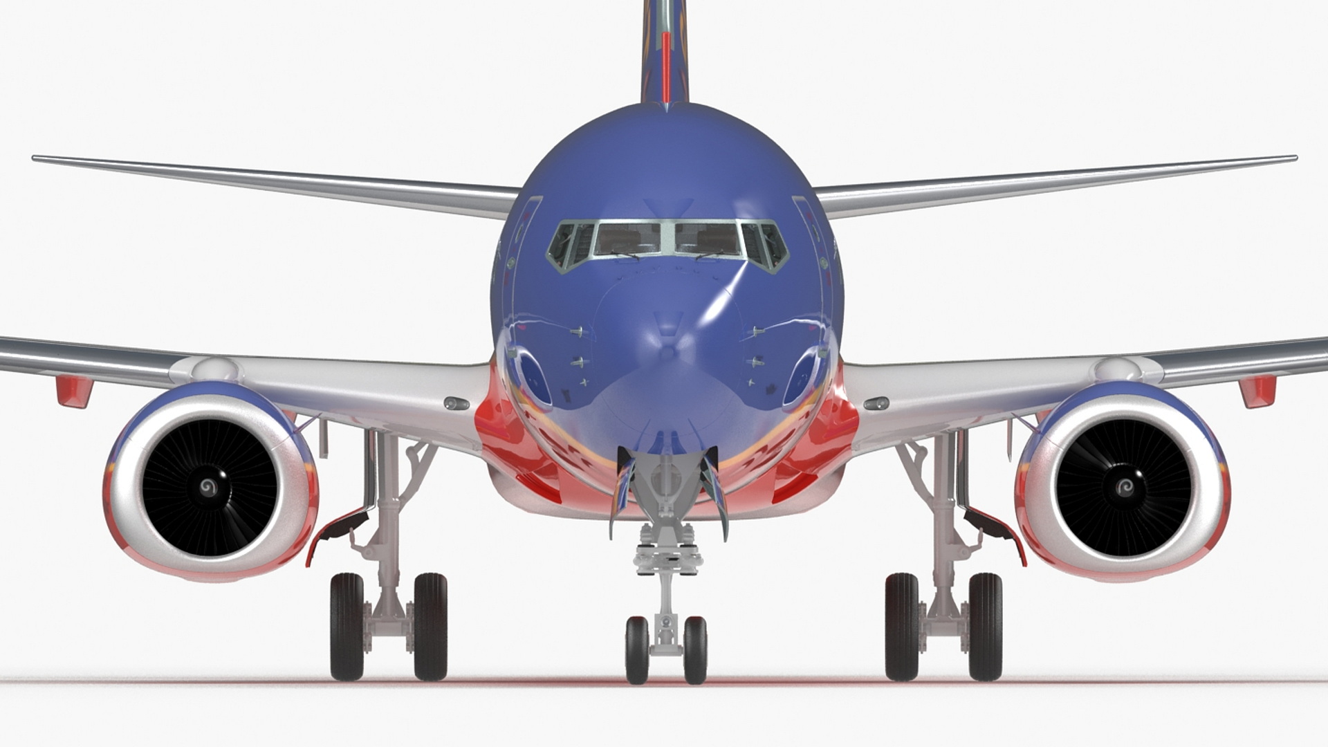 Southwest Airlines Boeing 737-800 with Interior Rigged 3D model