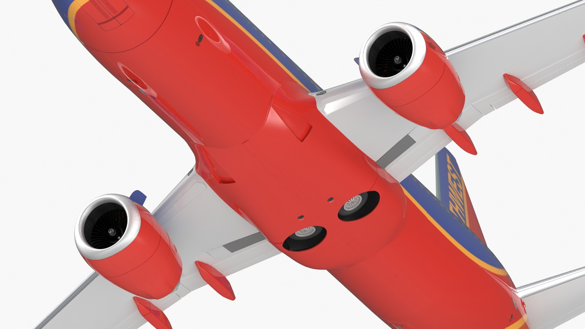 Southwest Airlines Boeing 737-800 with Interior Rigged 3D model