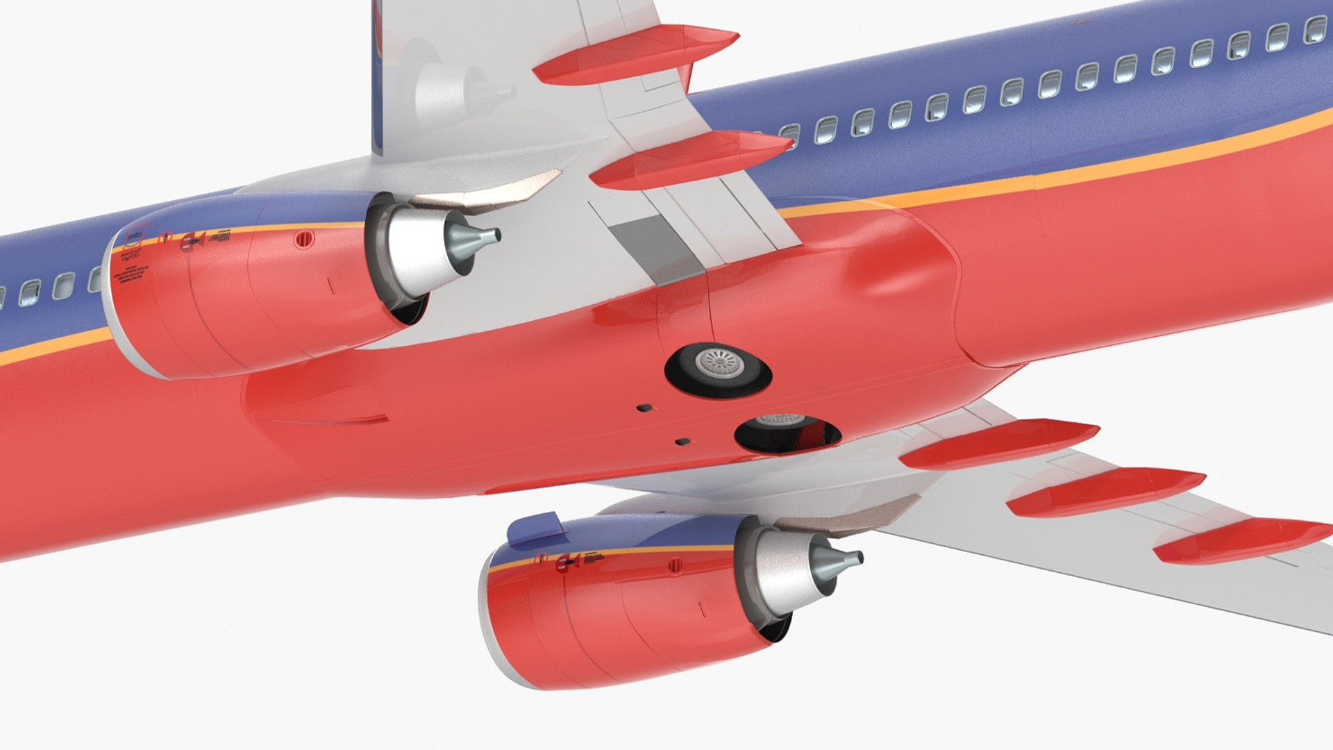 Southwest Airlines Boeing 737-800 with Interior Rigged 3D model